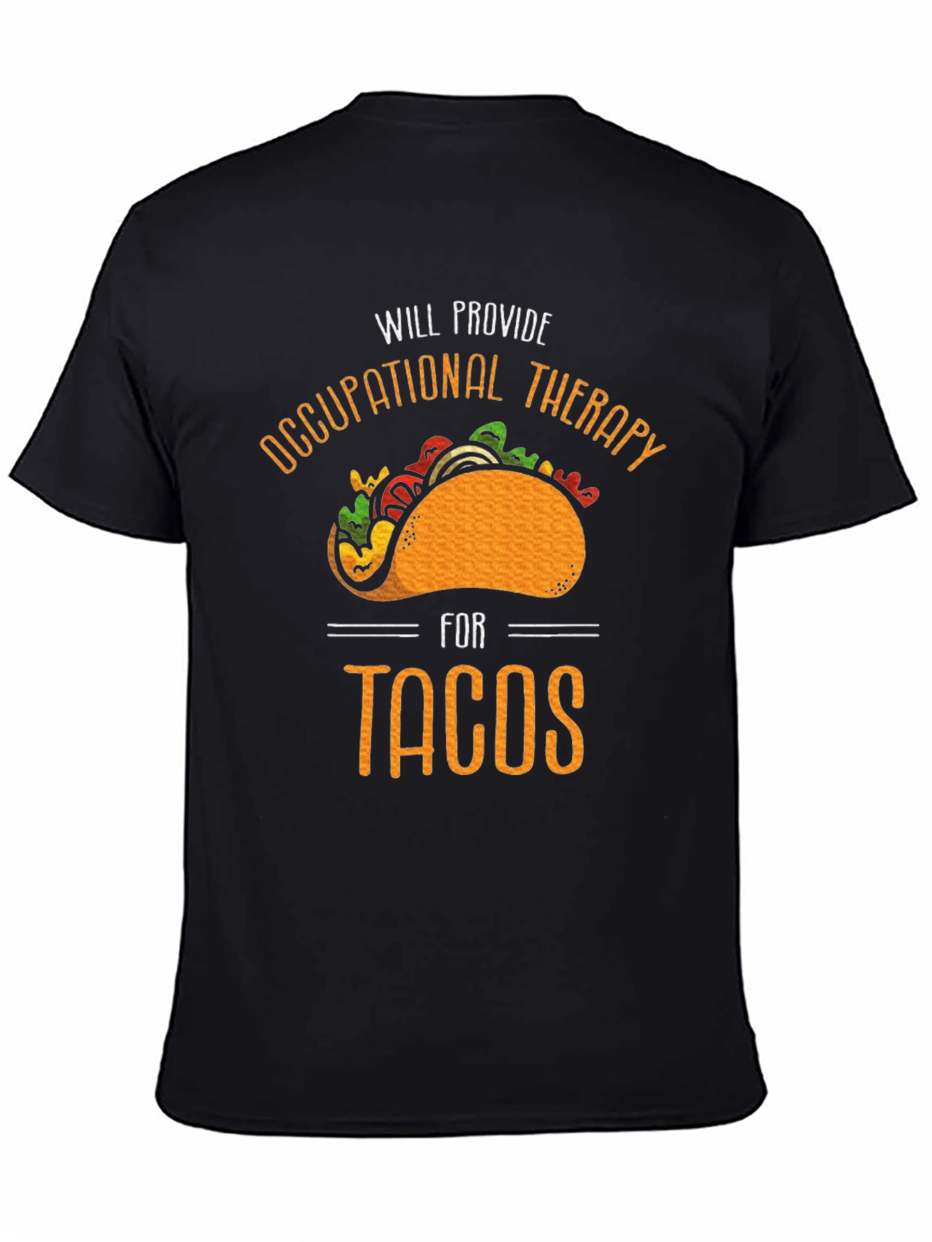 Black Occupational Therapy Tacos Graphic Tee view 4