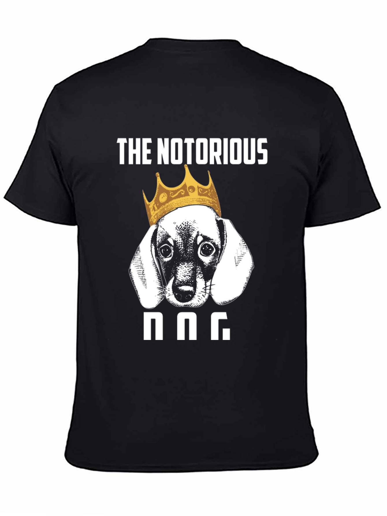Black The Notorious DOG T-Shirt - Funny Dachshund Tee view 4