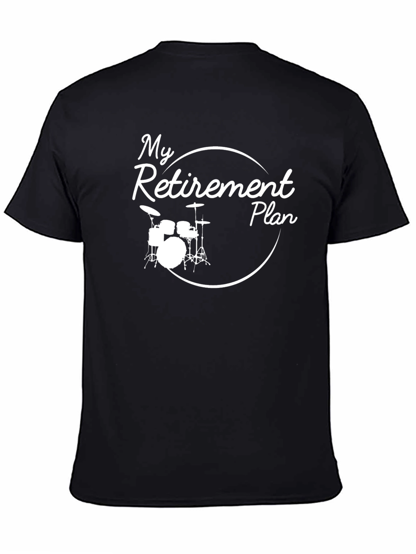 Black Drummer Retirement Plan T-Shirt view 4