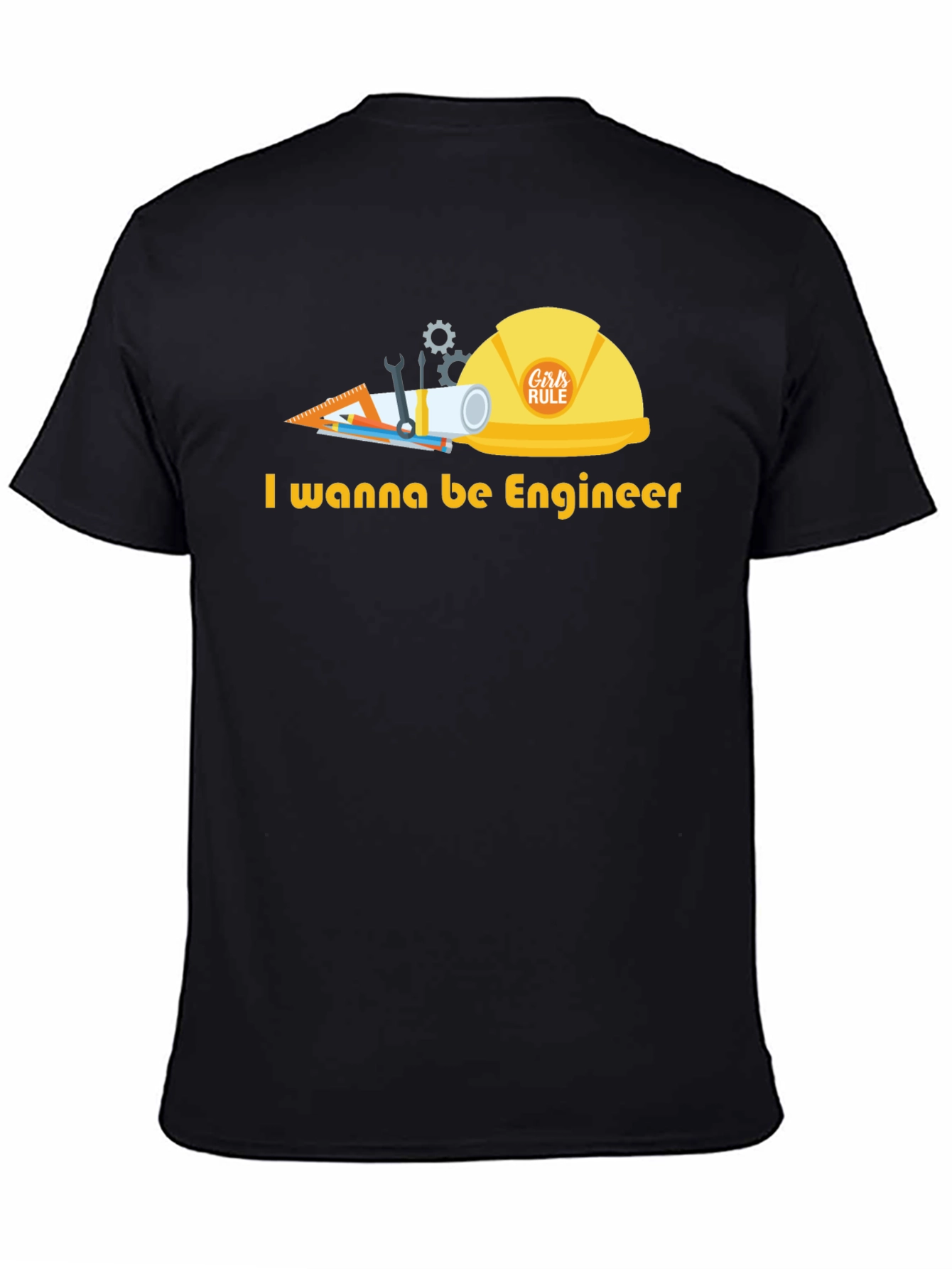 Black Engineer in Training Graphic T-Shirt view 4