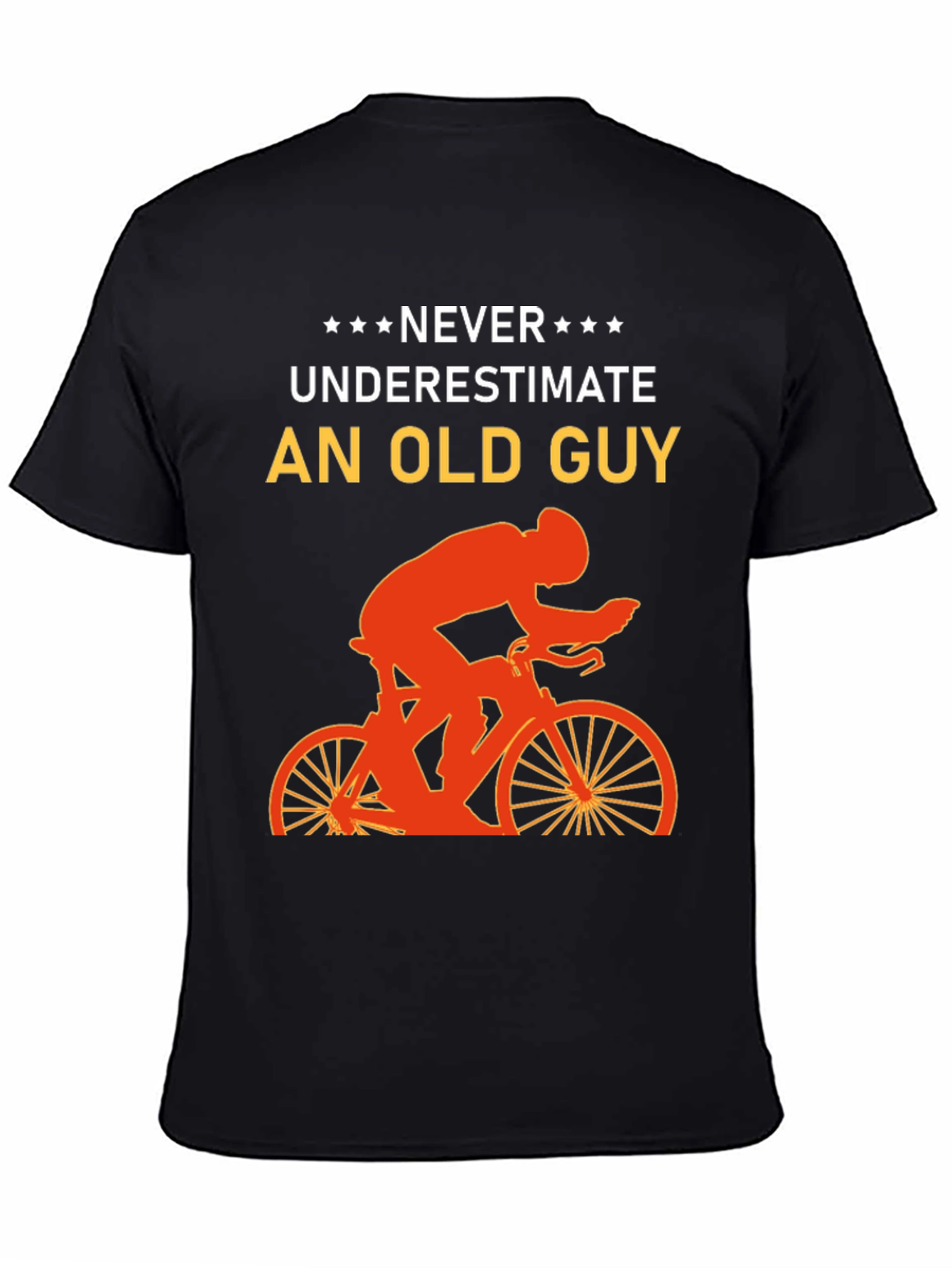 Black Never Underestimate An Old Guy T-Shirt view 4