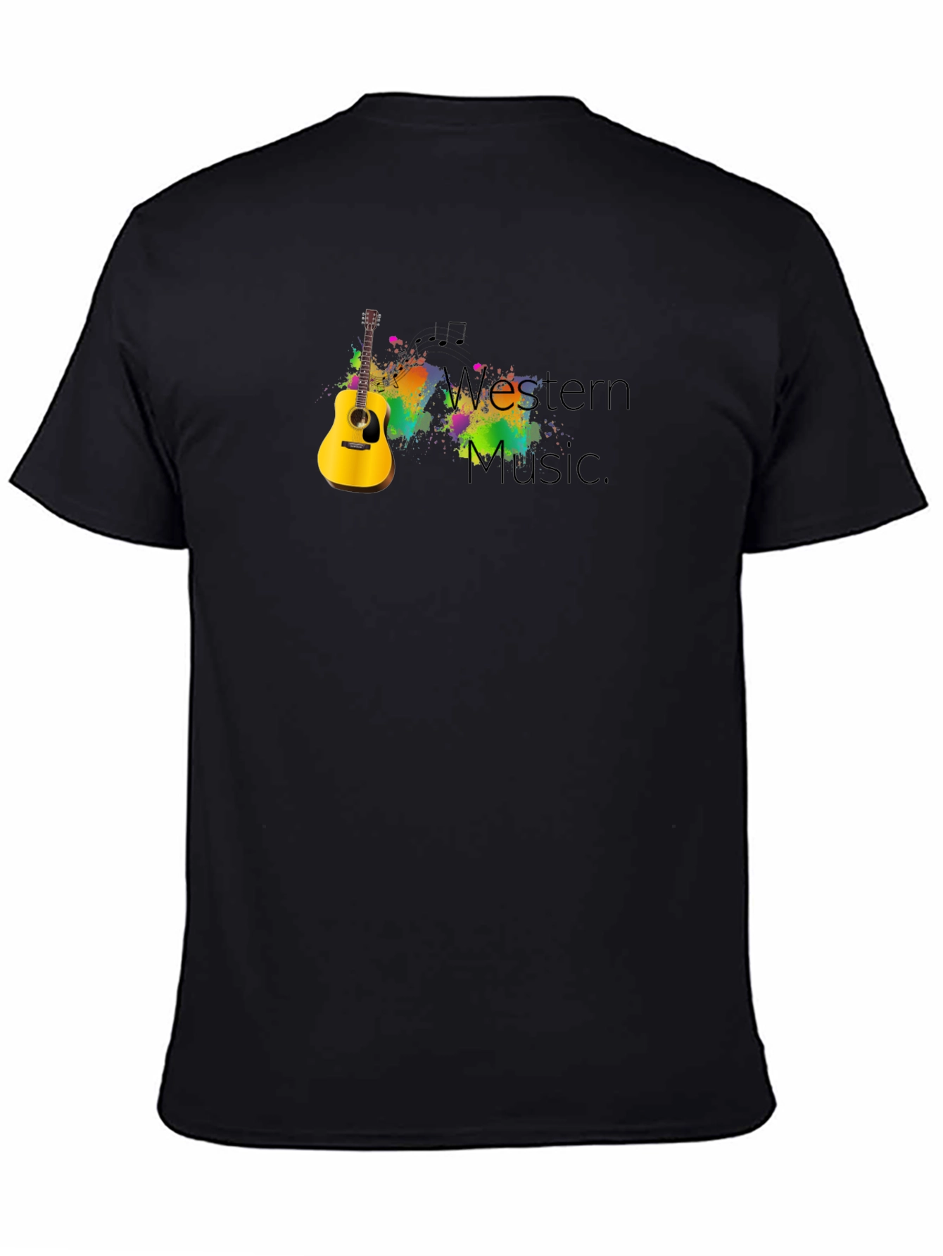 Black Western Music Graphic T-Shirt - Soft Cotton Blend view 4