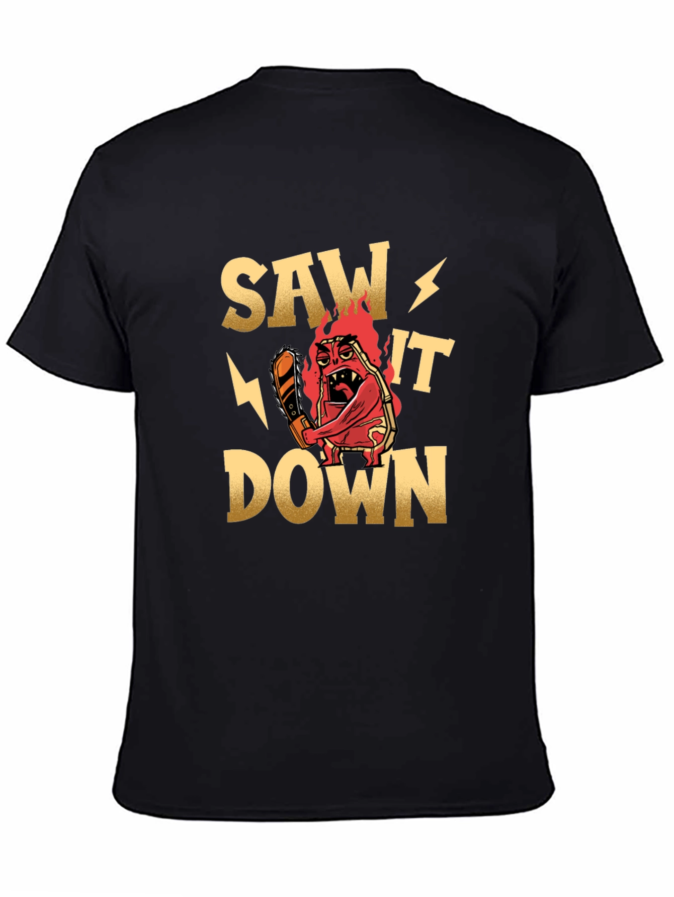 Black Saw It Down Graphic T-Shirt view 4