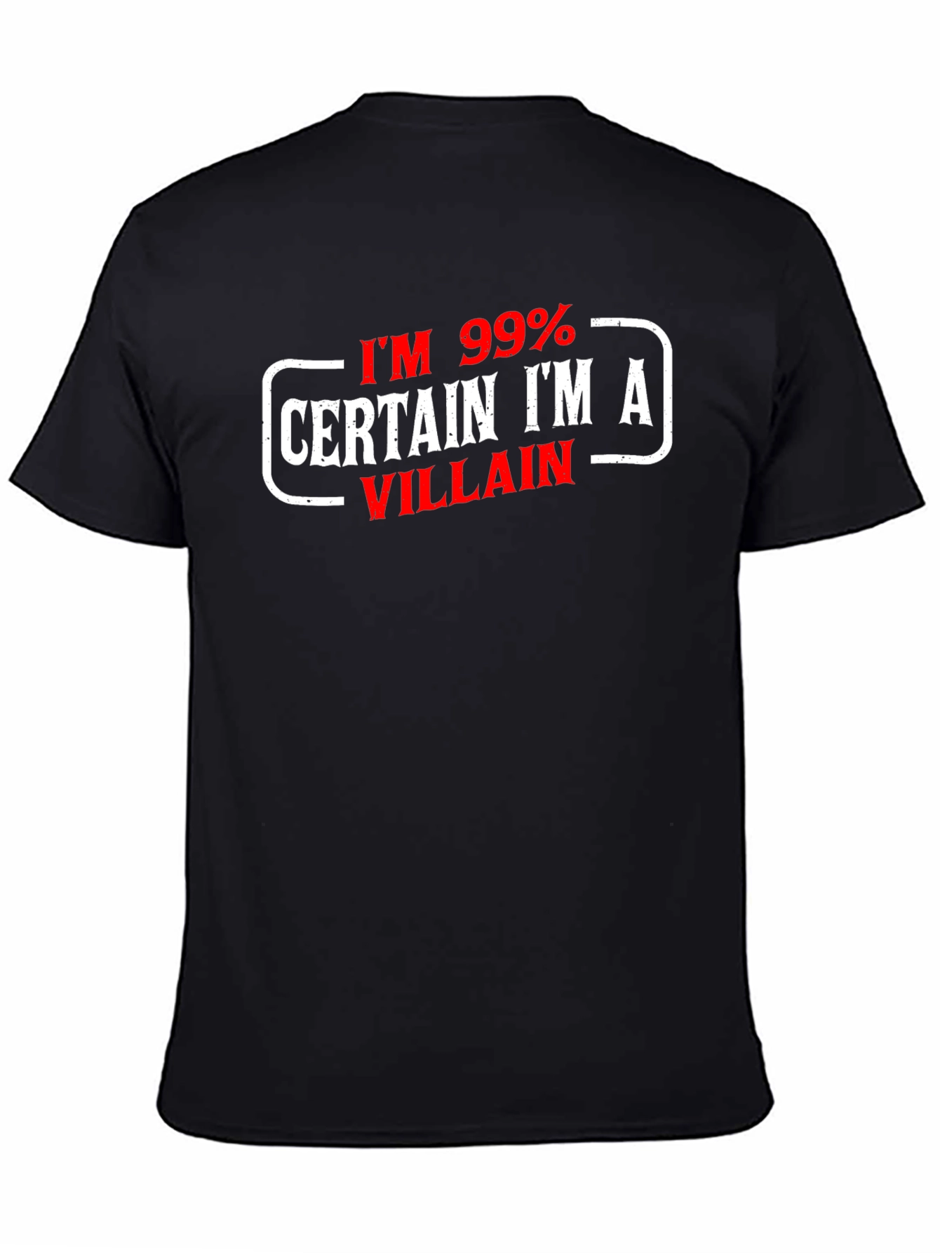 Black Villain T-Shirt - Funny Graphic Tee view 4