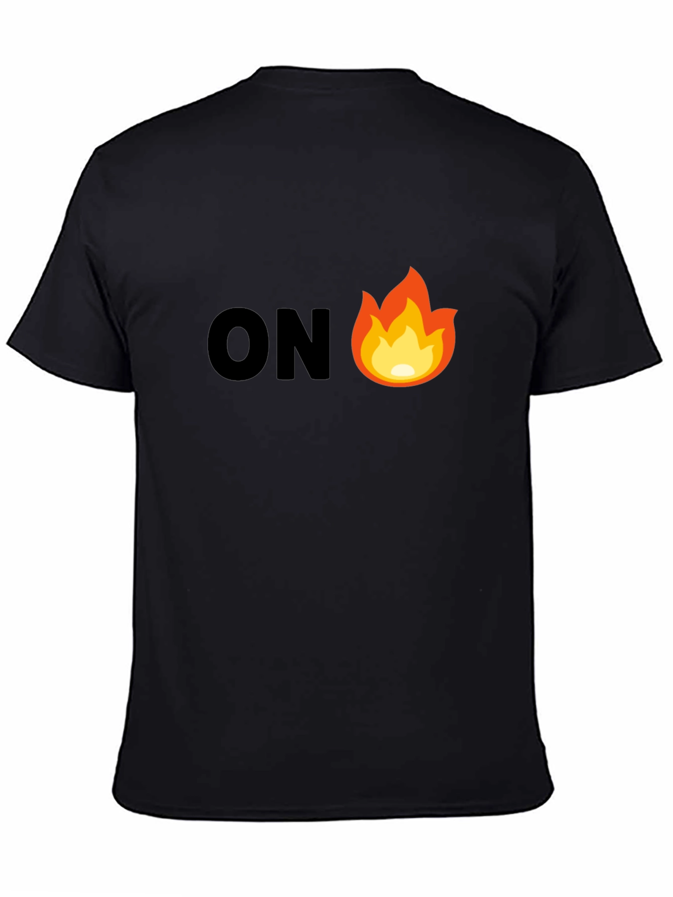 Black On Fire Graphic Tee - Men's Black T-Shirt view 4