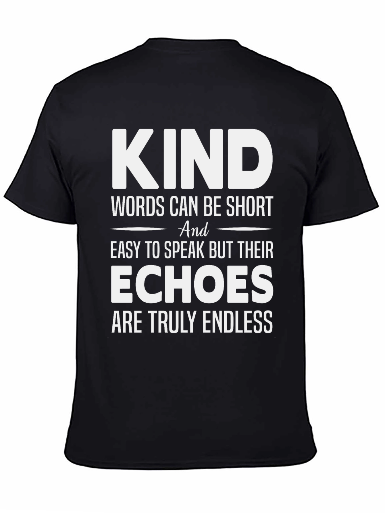 Black Kind Words T-Shirt - Motivational Tee view 4
