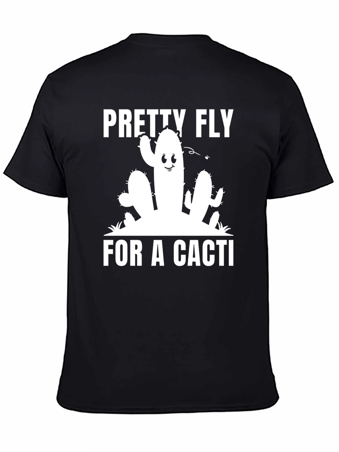Black Funny Cacti Graphic T-Shirt - Pretty Fly Design view 4
