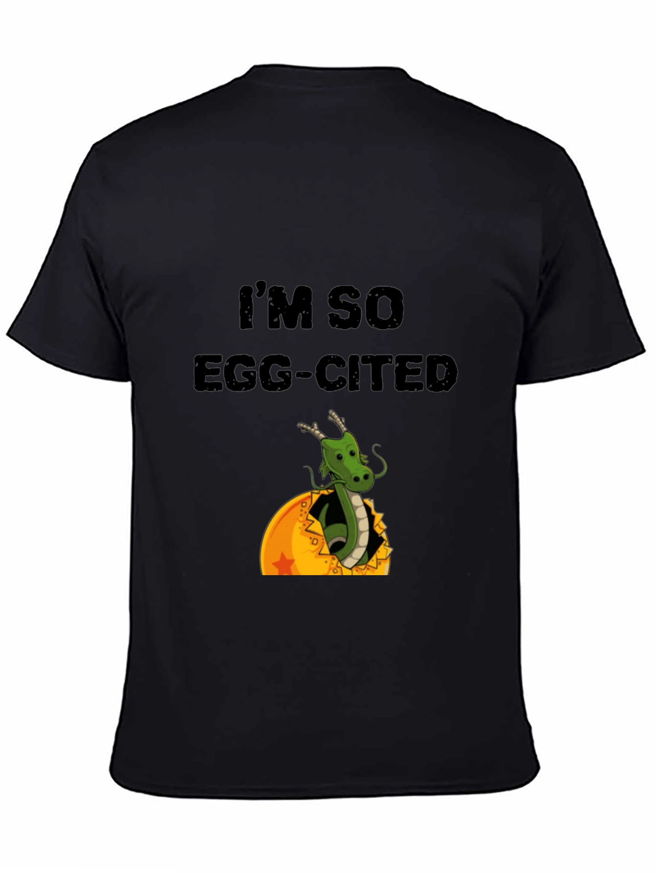 Black I'm So Egg-Cited Dragon T-Shirt view 4