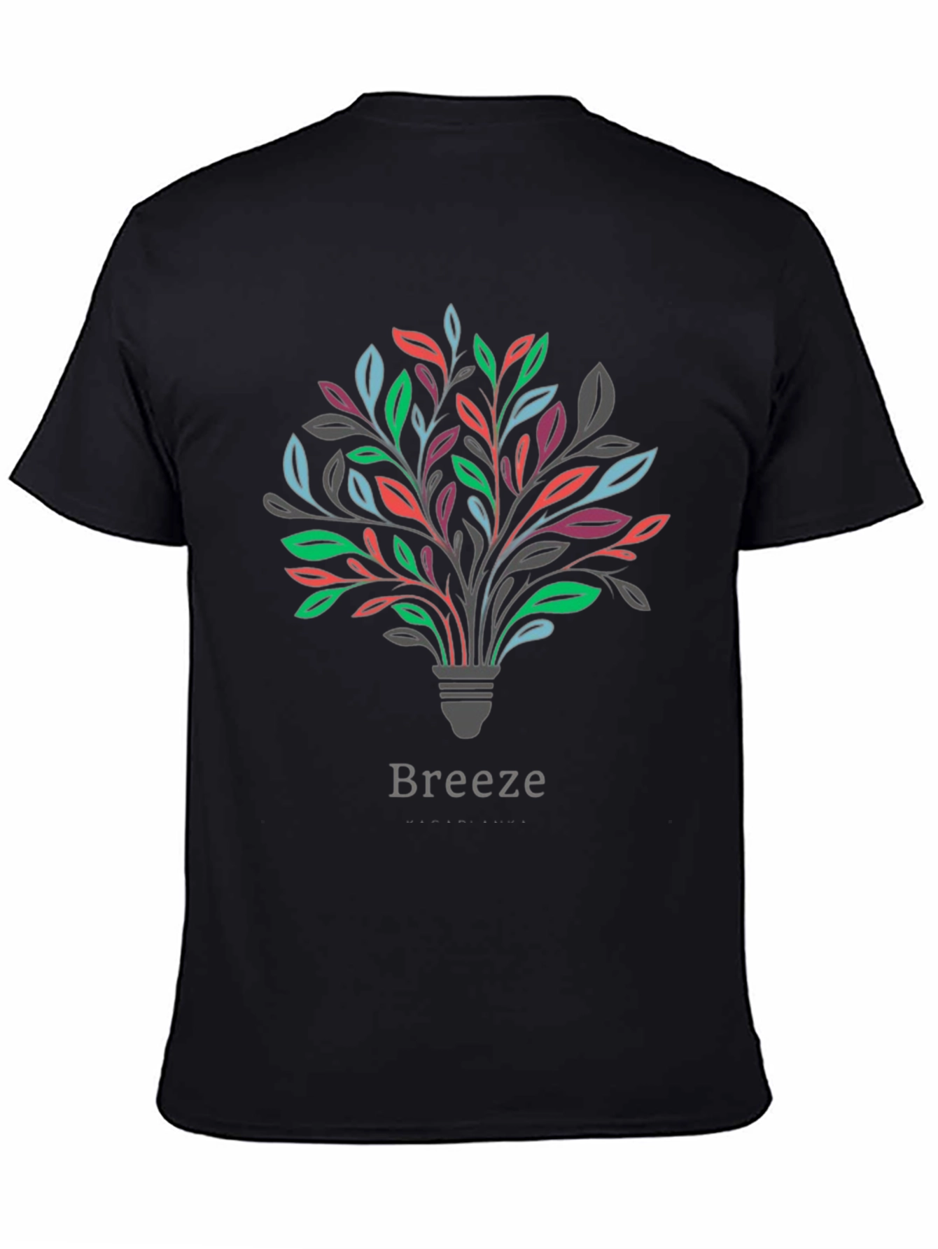 Black Men's "Breeze" Graphic Tee - Stylish Comfort view 4