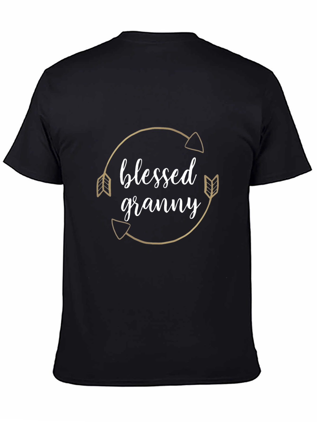 Black Blessed Granny Black Graphic Tee view 4