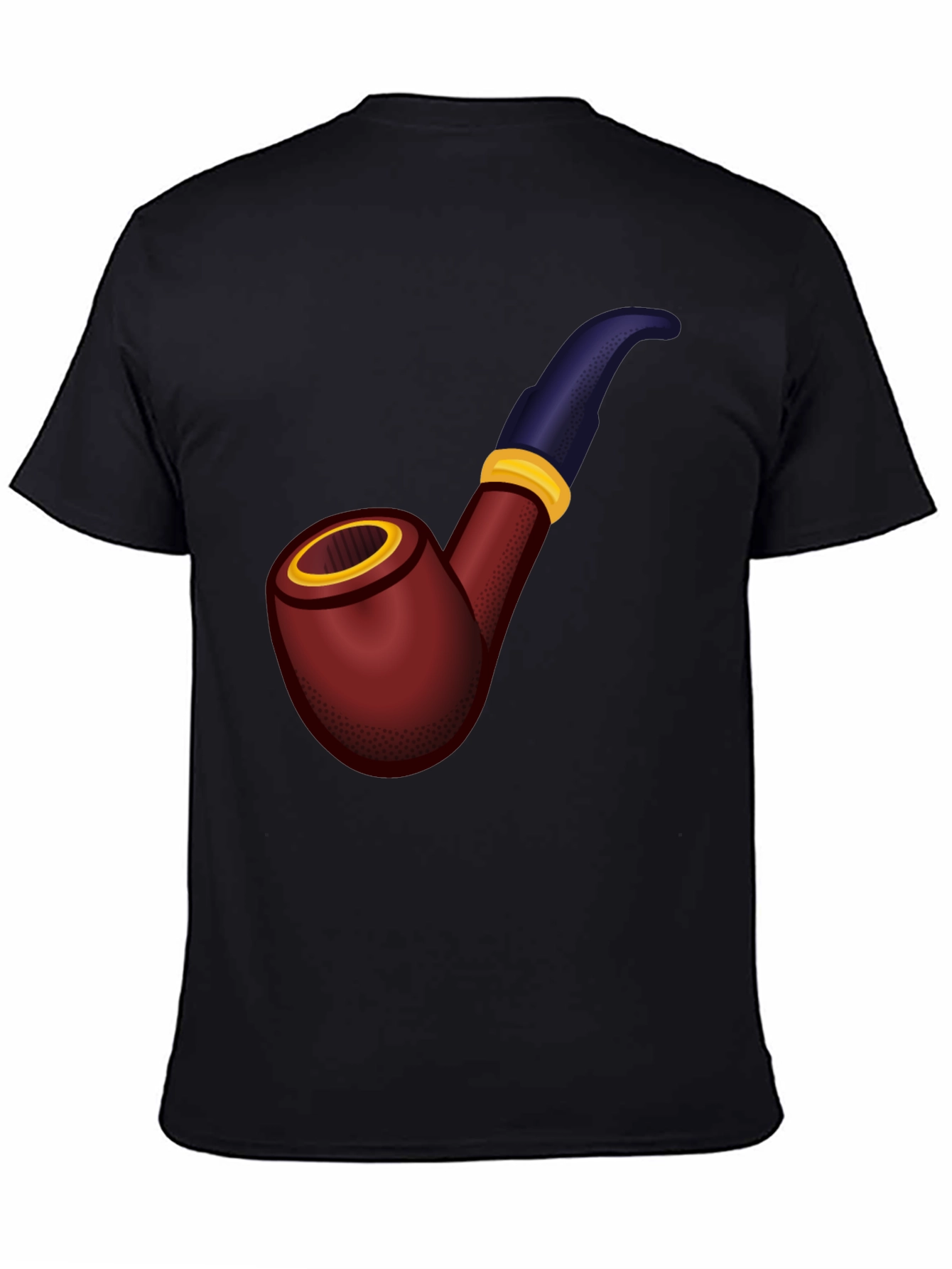 Black Smoking Pipe Graphic Tee - Classic Style view 4