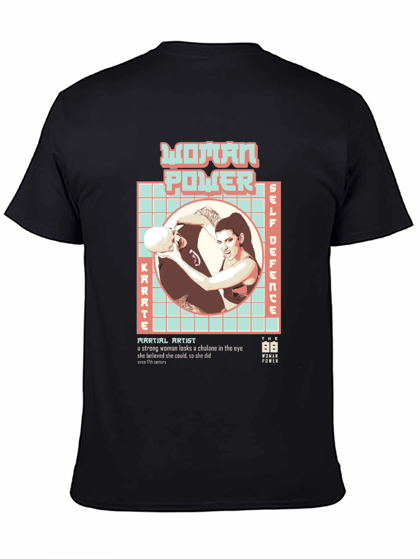 Woman Power Martial Arts Graphic T-Shirt - 4