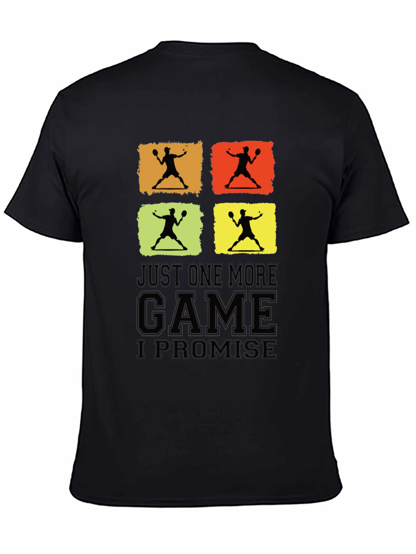 Black Just One More Game Promise Black Graphic Tee view 4