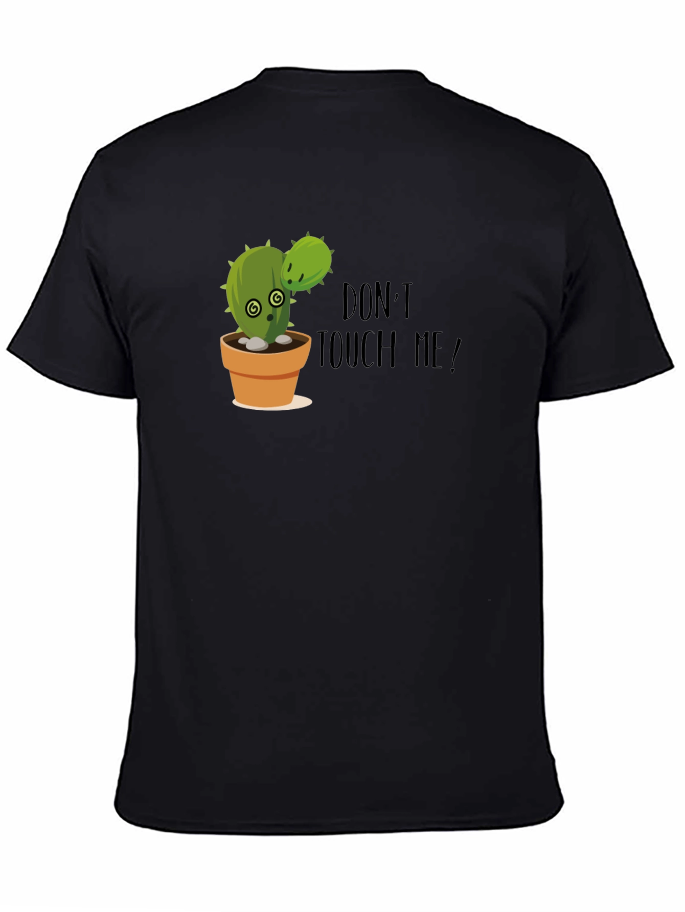 Black Funny Cactus Graphic Tee - Don't Touch Me! view 4