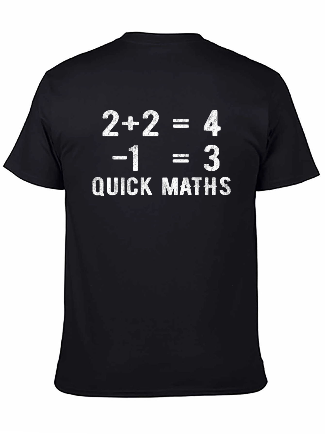 Black Quick Maths T-Shirt Funny Equation Tee view 4