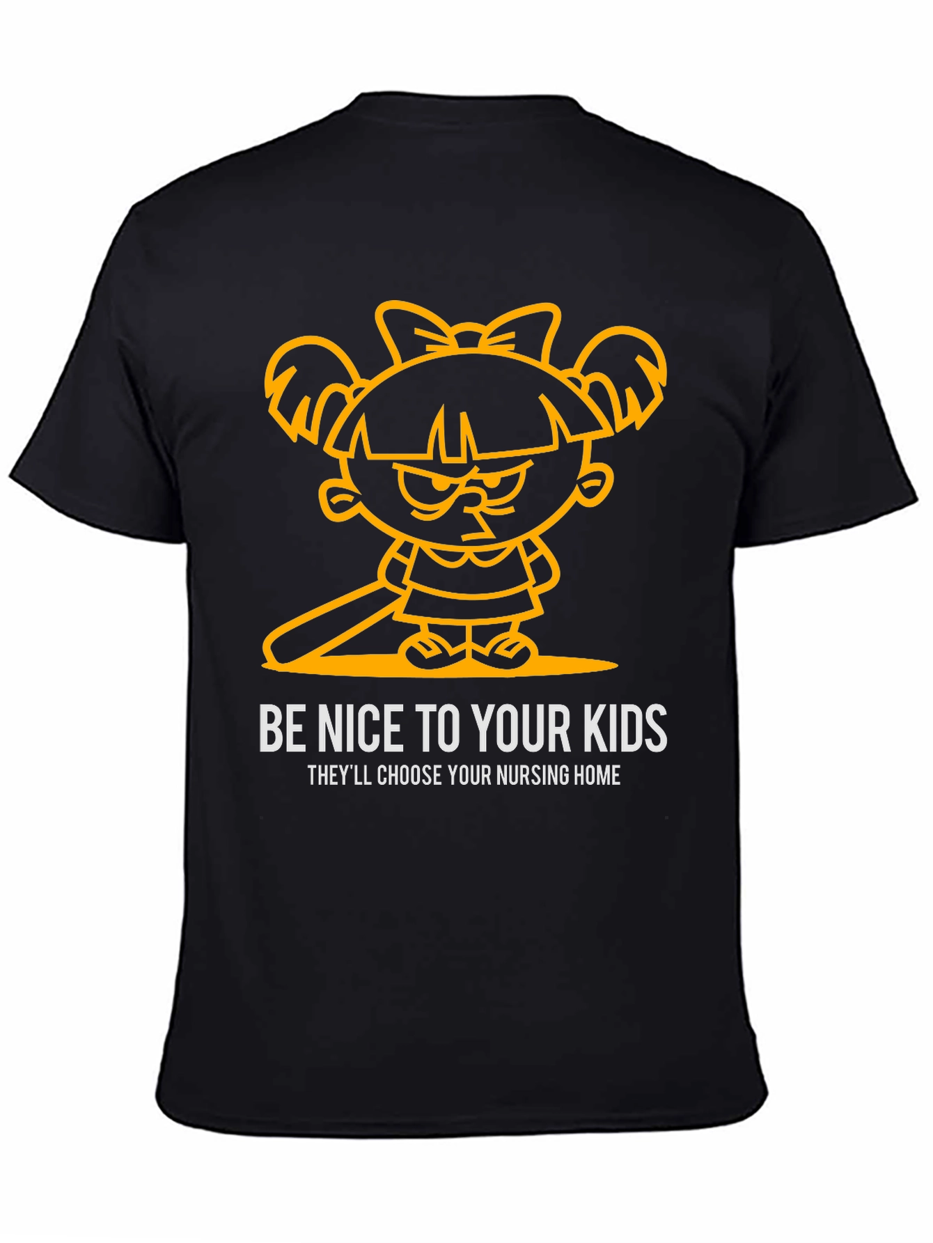 Black Be Nice To Your Kids Graphic Tee view 4