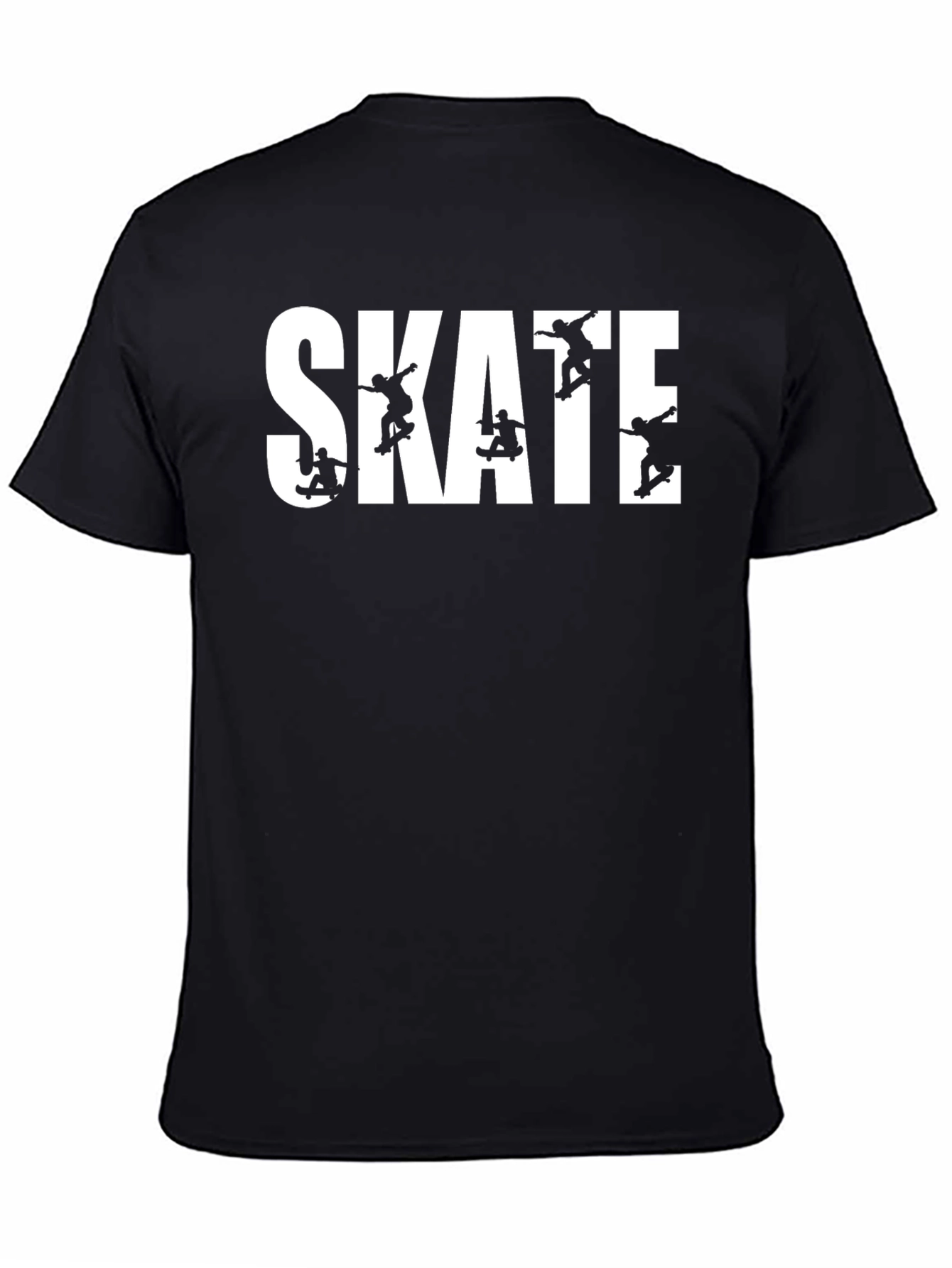 Black Skate Graphic Tee - Black Crew Neck T-Shirt view 4
