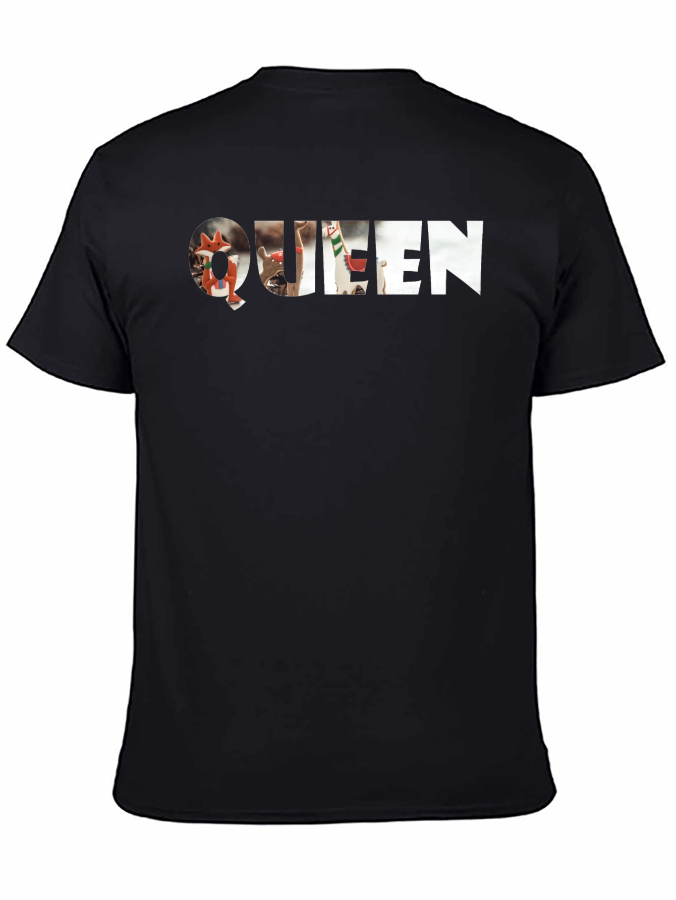 Black Queen Graphic Print Black T-Shirt view 4
