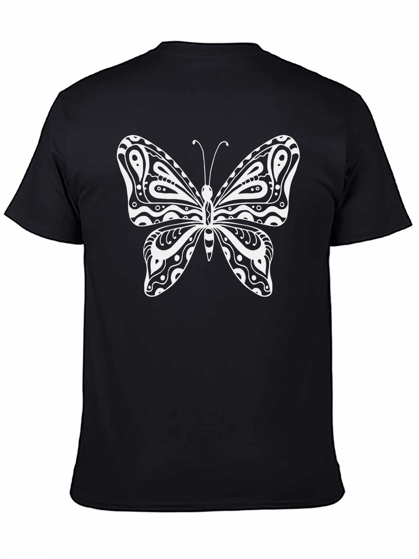Black Butterfly Graphic Black T-Shirt view 4