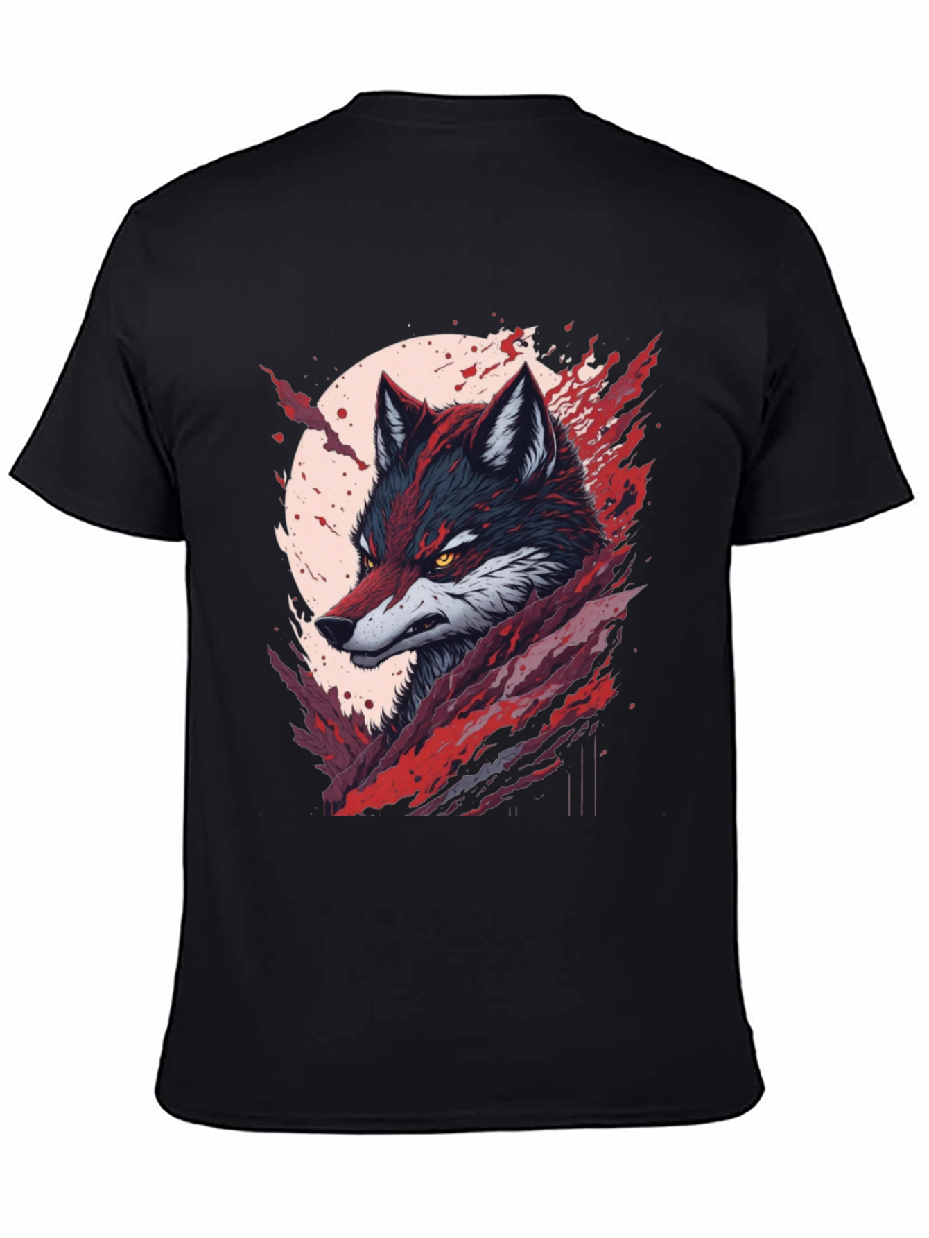 Black Wolf Graphic Tee - Bold Animal Design view 4