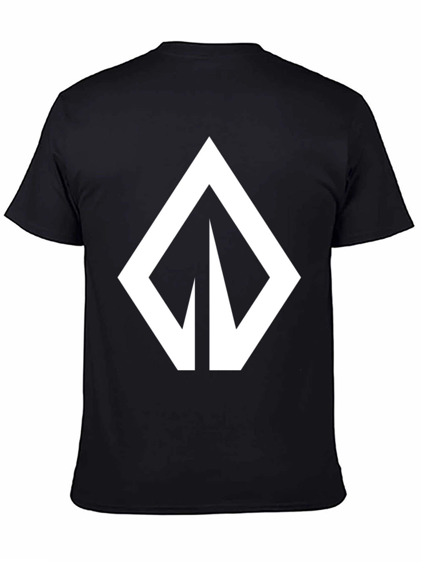 Black Bold Graphic Tee - Modern Arrow Design, Black view 4