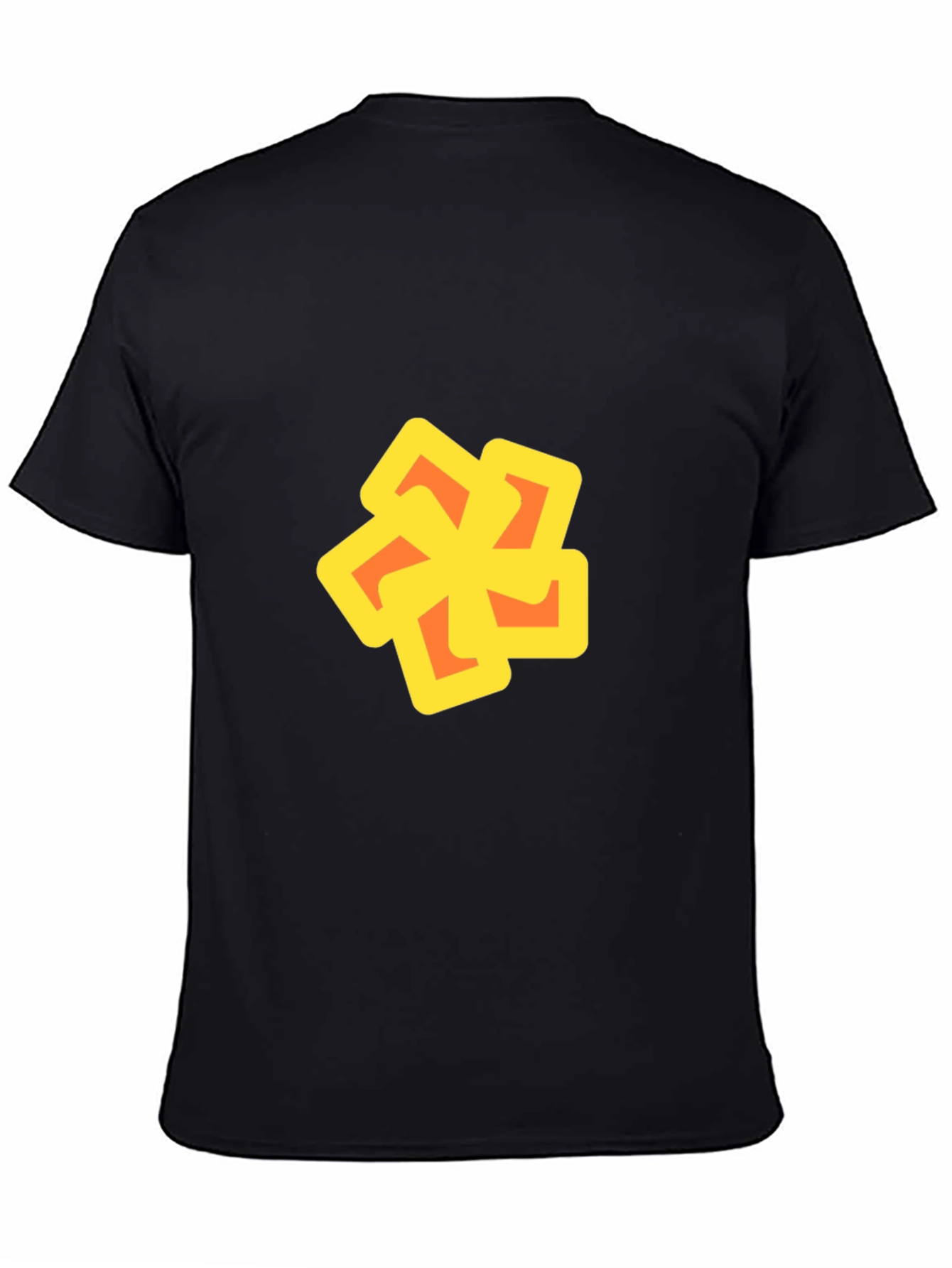 Black Abstract Graphic Black T-Shirt view 4