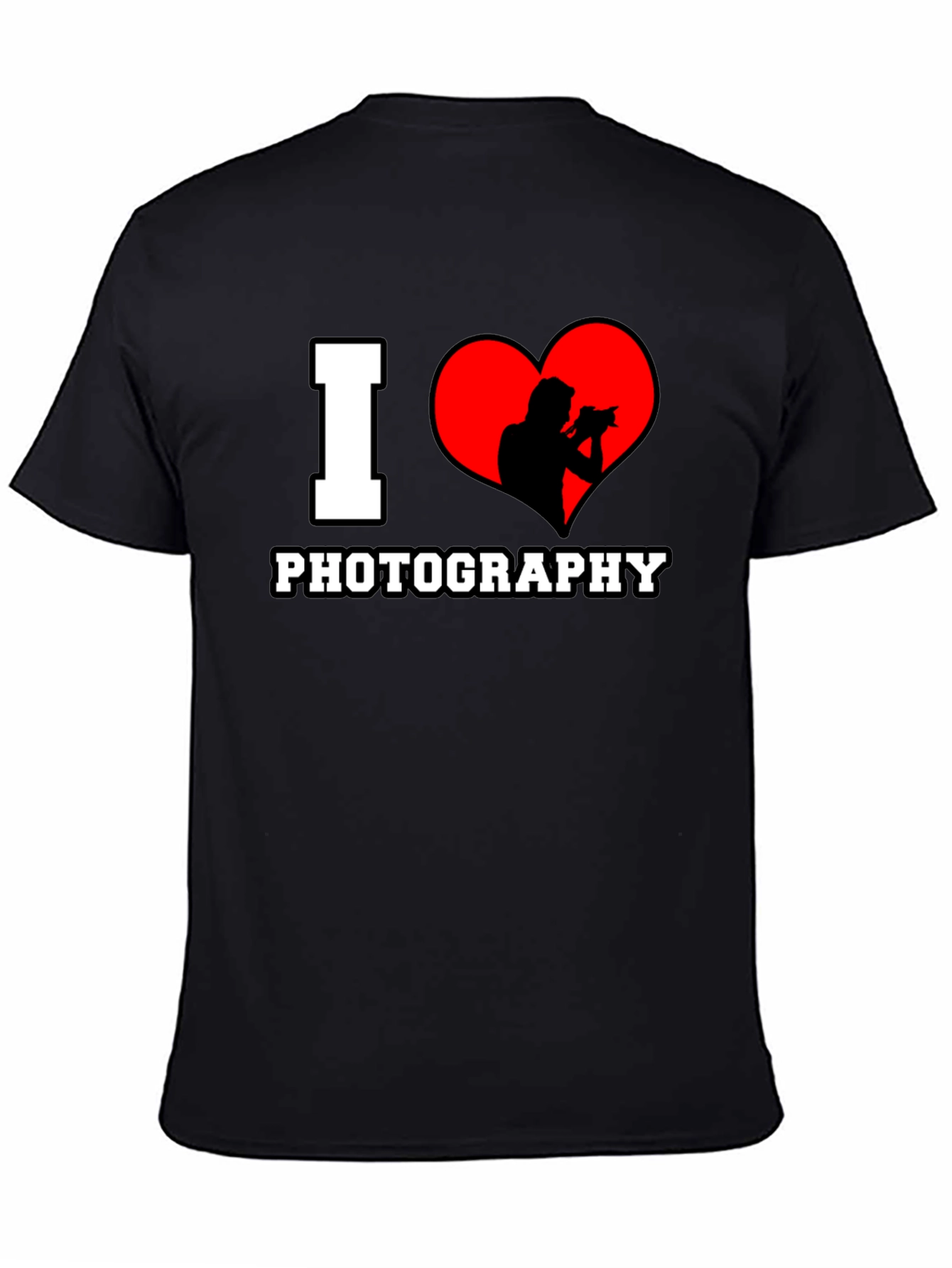 Black I Heart Photography Black T-Shirt view 4