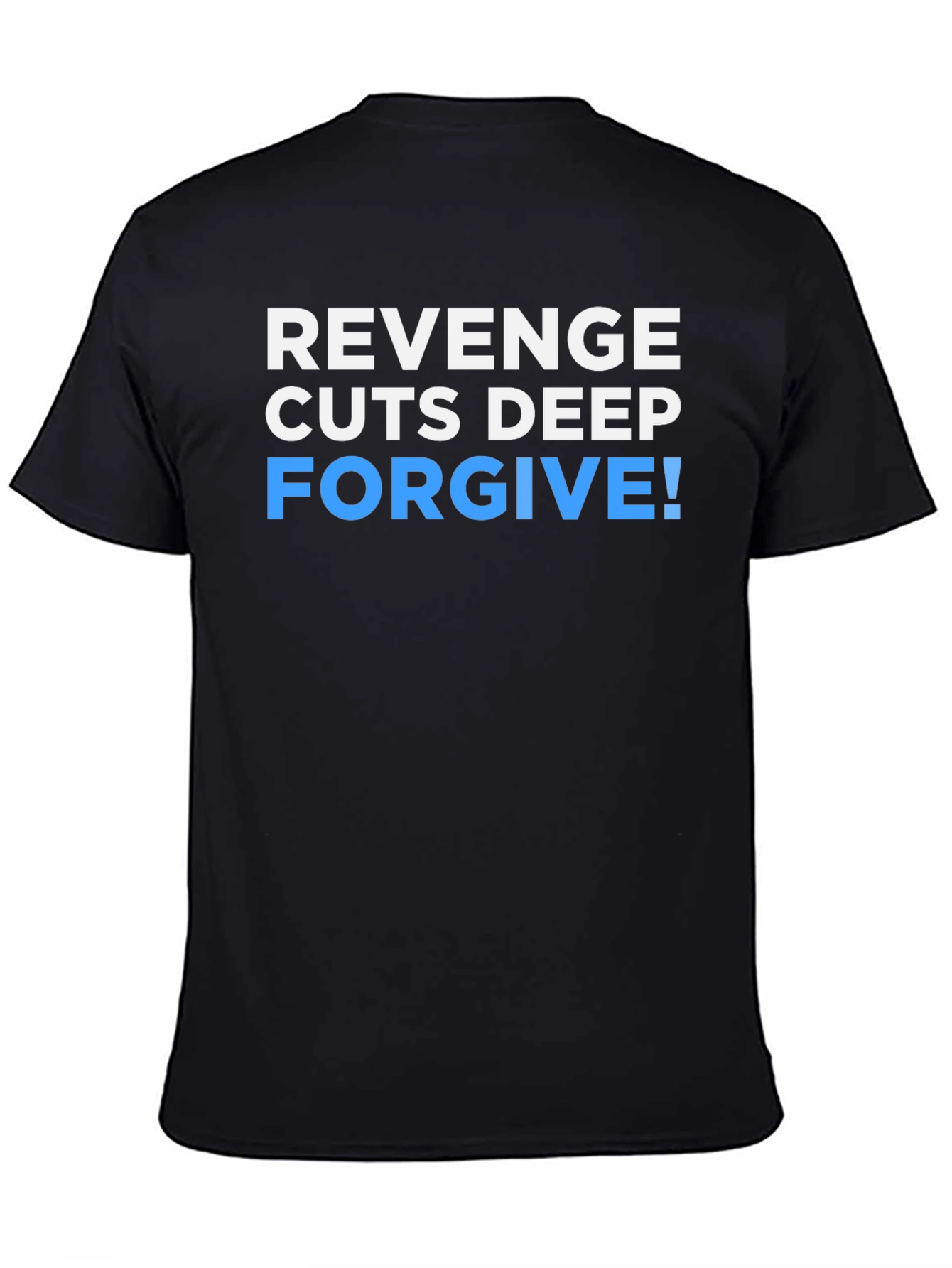 Black Revenge Cuts Deep Forgive Graphic T-Shirt view 4