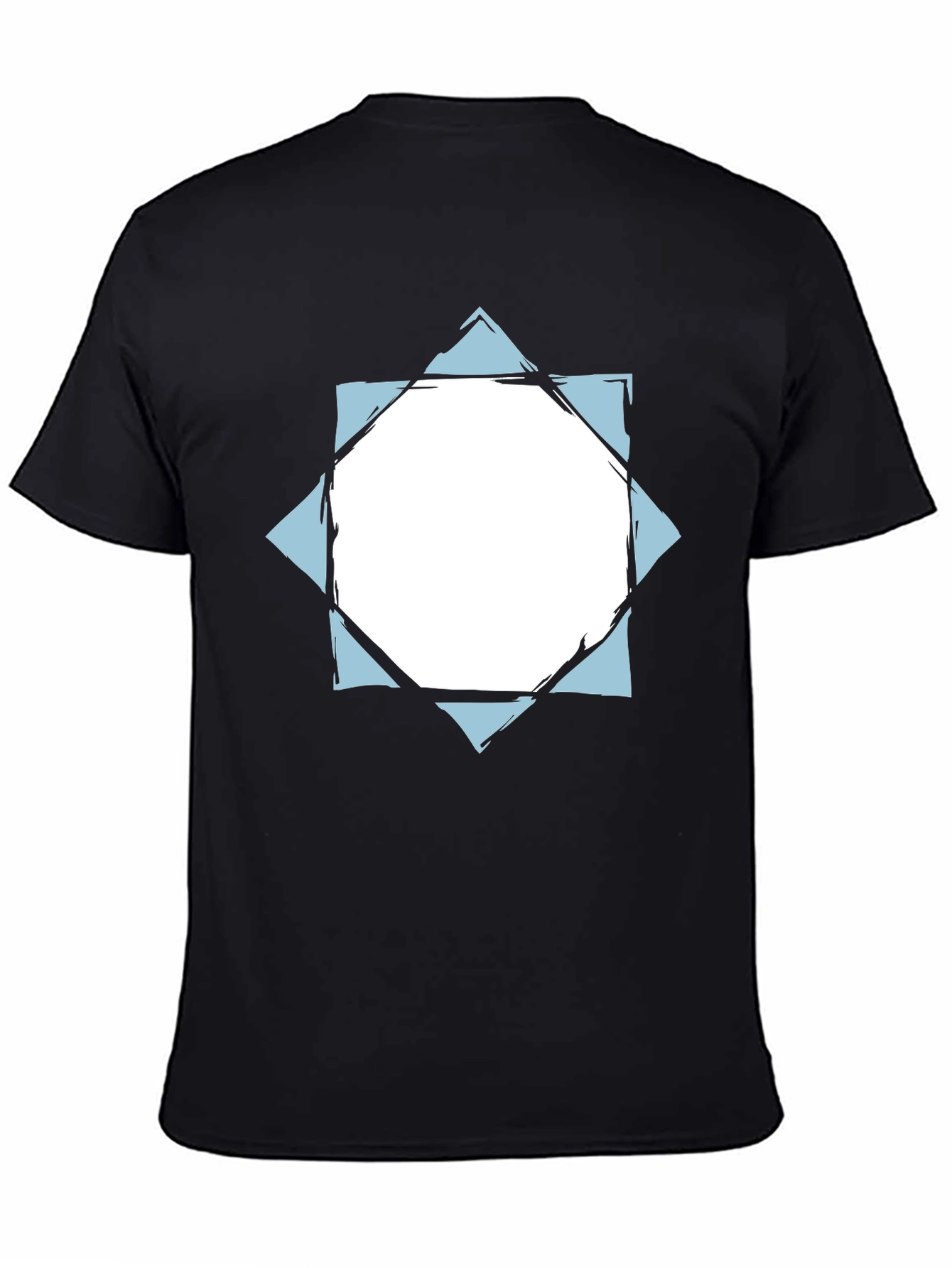 Black Abstract Graphic Print Black T-Shirt view 4