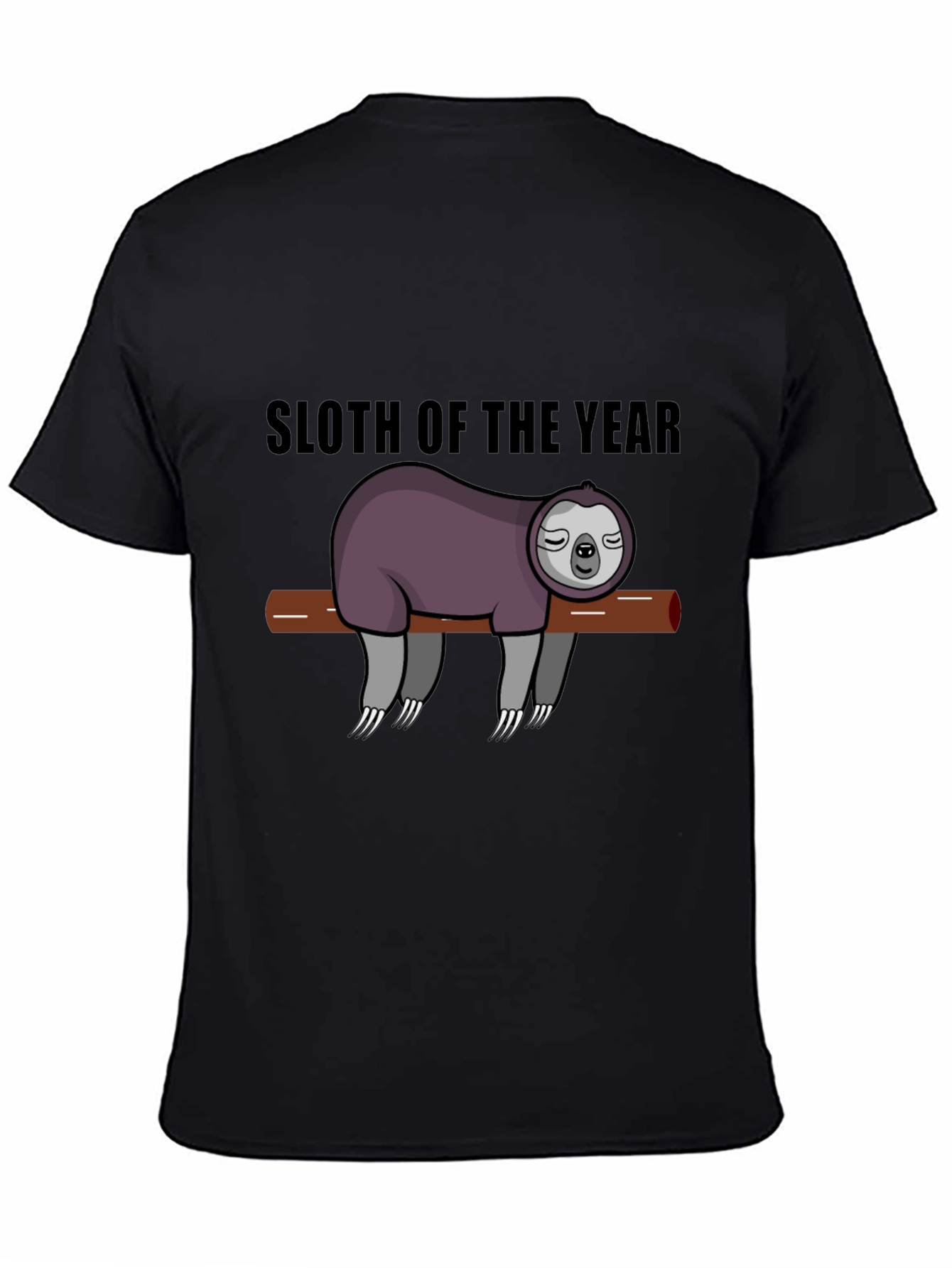 Black Sloth of the Year T-Shirt view 4