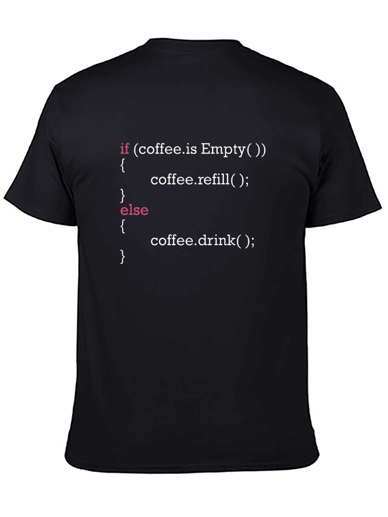Black Coffee Code Black T-Shirt - Programmer Humor view 4