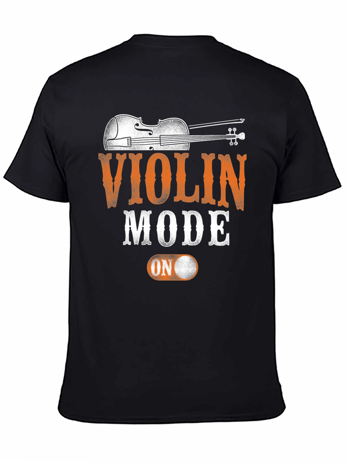 Black Violin Mode On T-Shirt | Musician Apparel view 4