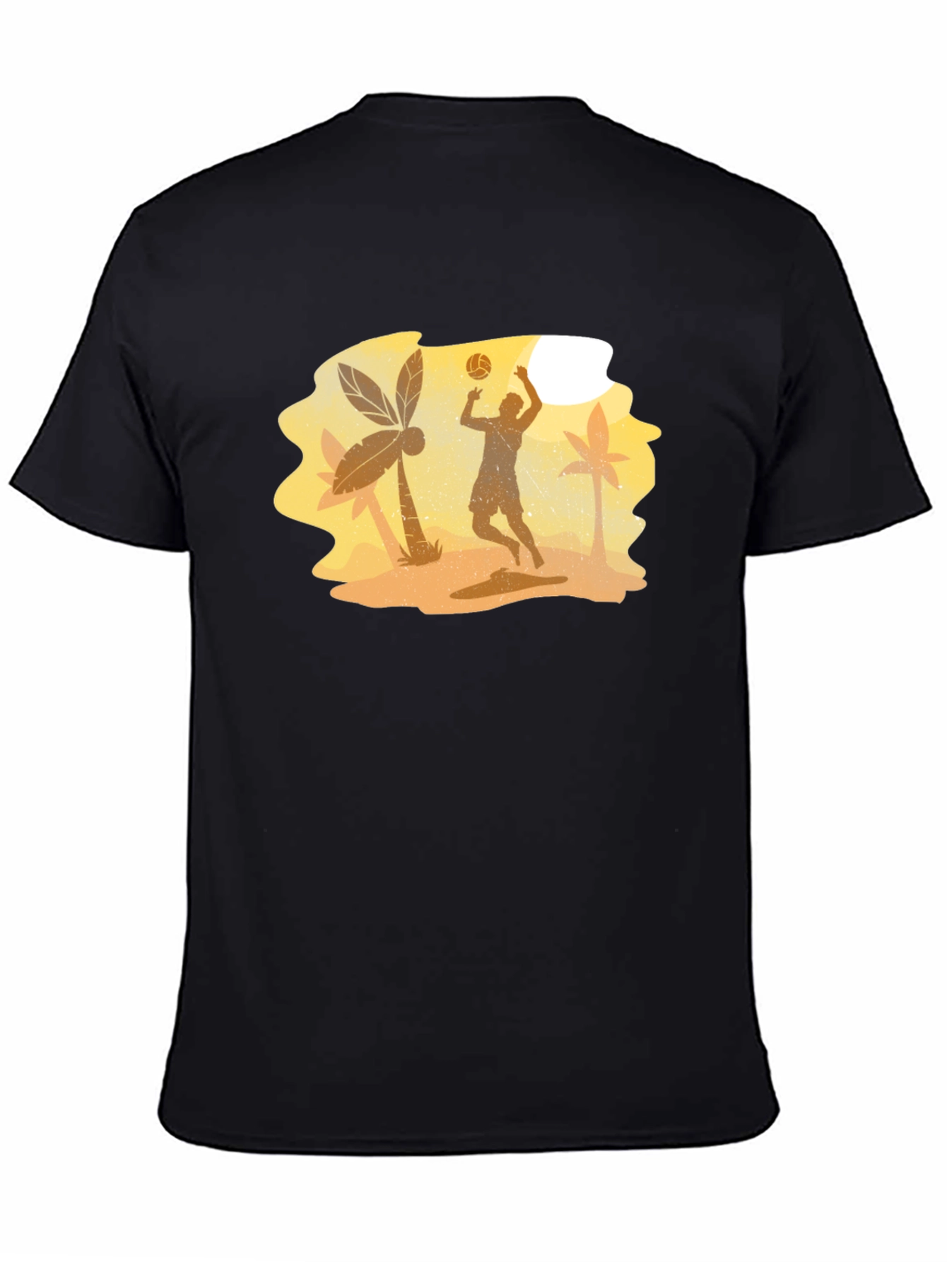 Black Beach Volleyball Player Graphic Tee view 4
