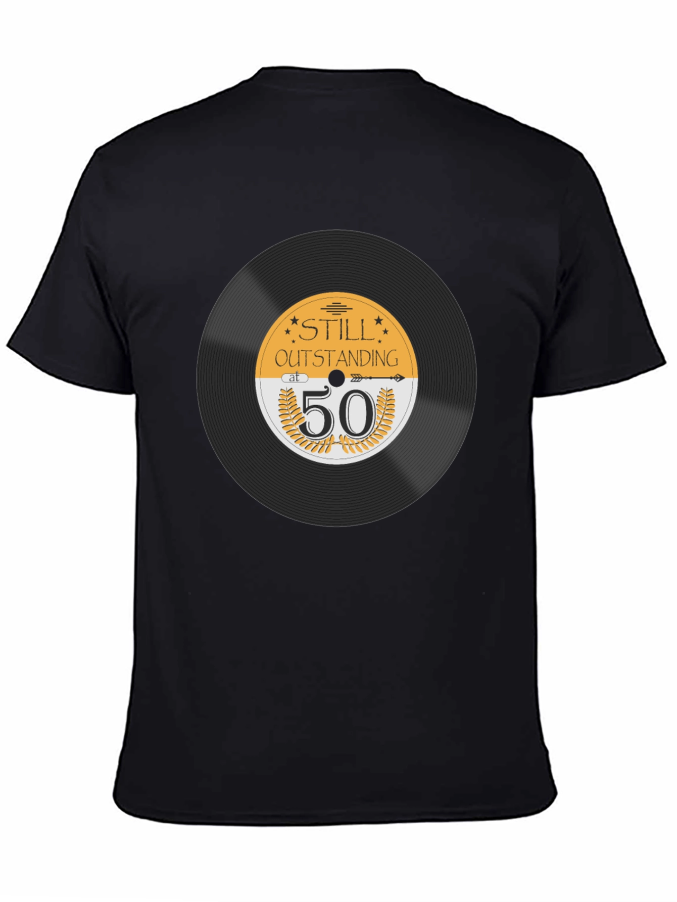 Black Still Outstanding at 50 Record Graphic T-Shirt view 4