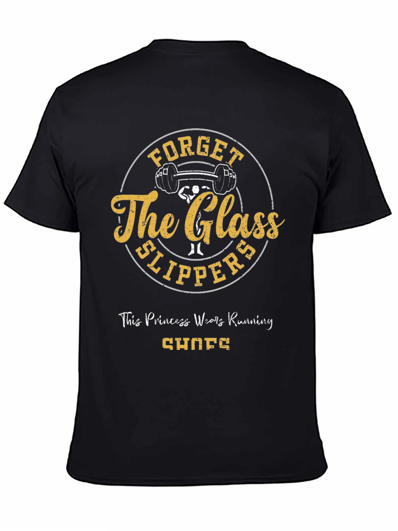 Black Forget Glass Slippers T-Shirt view 4
