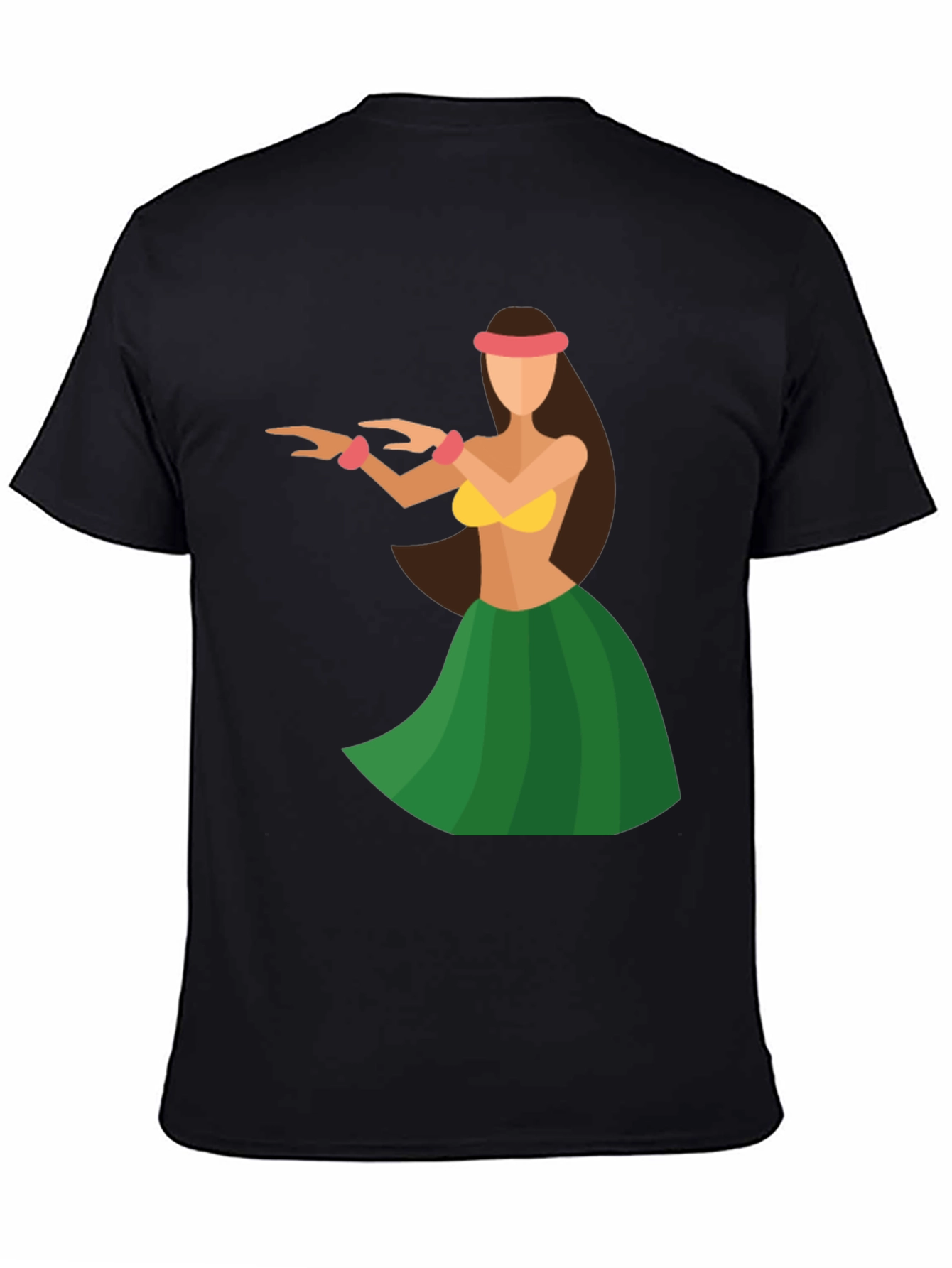 Black Hula Dancer Graphic Tee - Tropical Vibe view 4