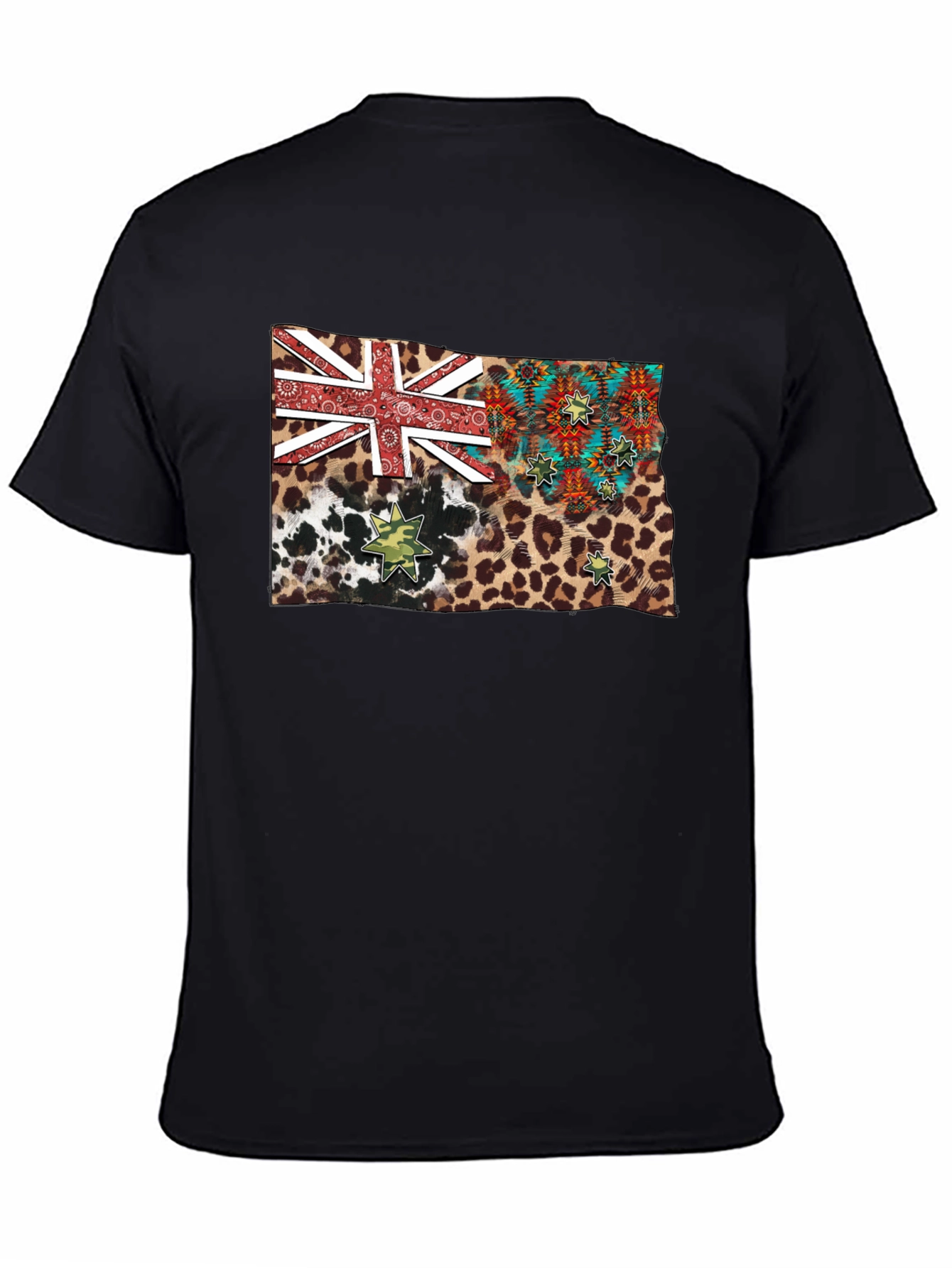 Black Novelty Print Black T-Shirt view 4