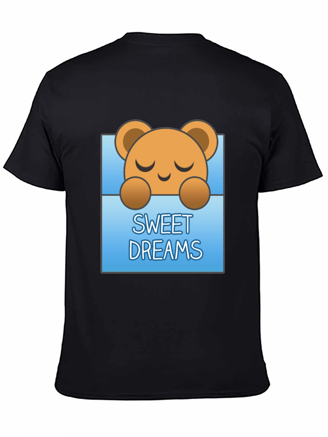 Black Sweet Dreams Bear Graphic Tee - Soft Cotton view 4
