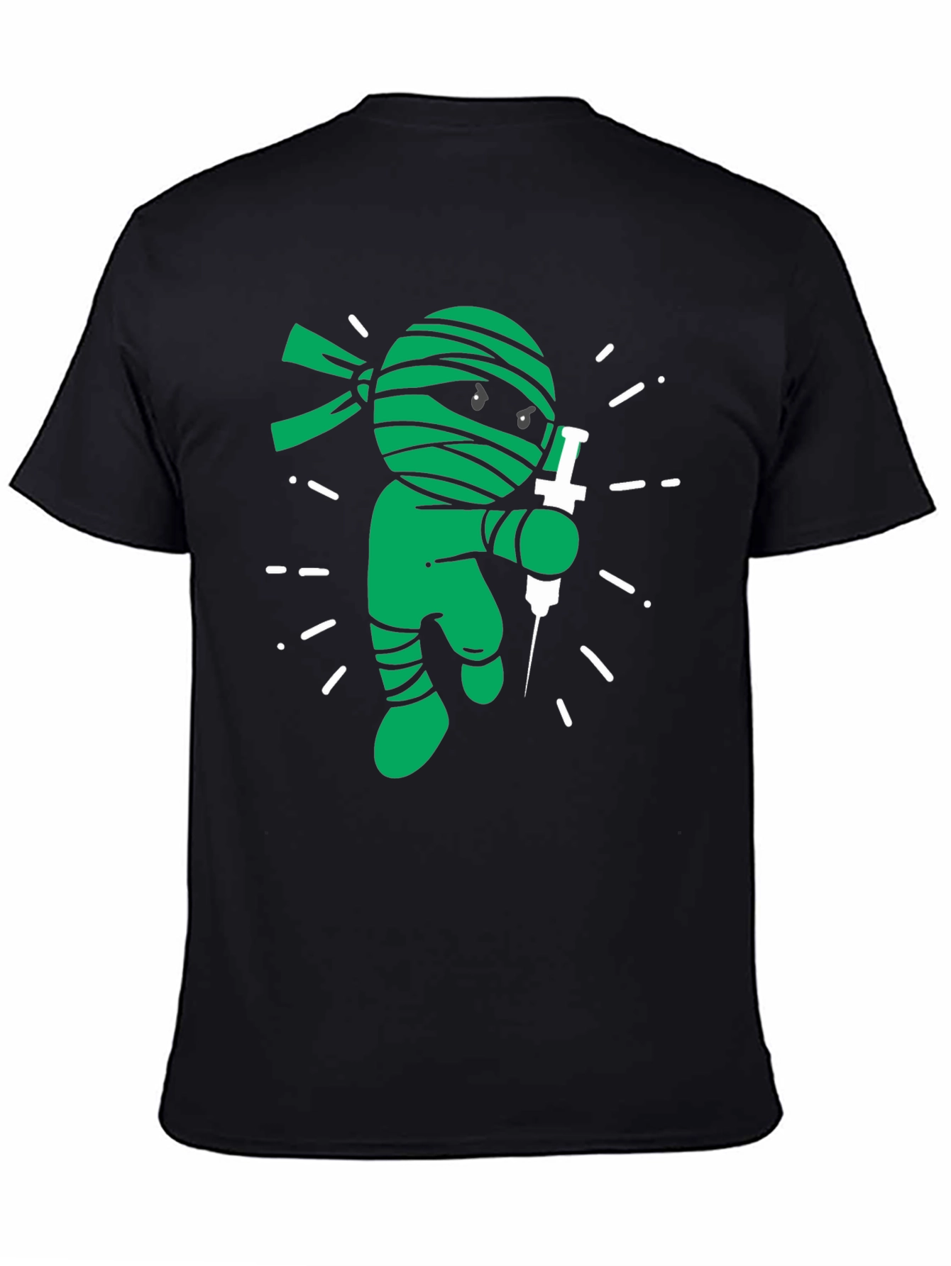 Black Vaccine Ninja Black T-Shirt view 4