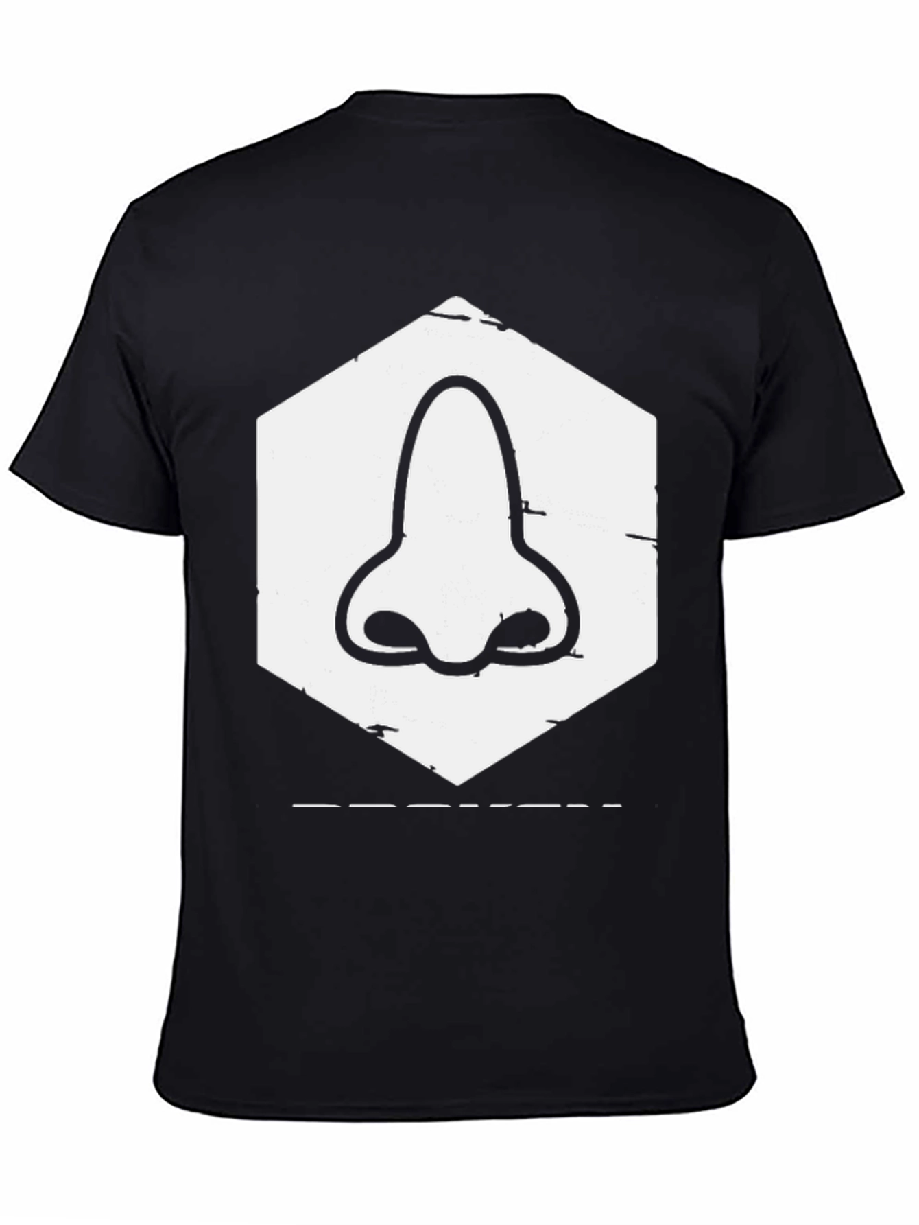 Black Nose Graphic Tee - Black Casual T-Shirt view 4