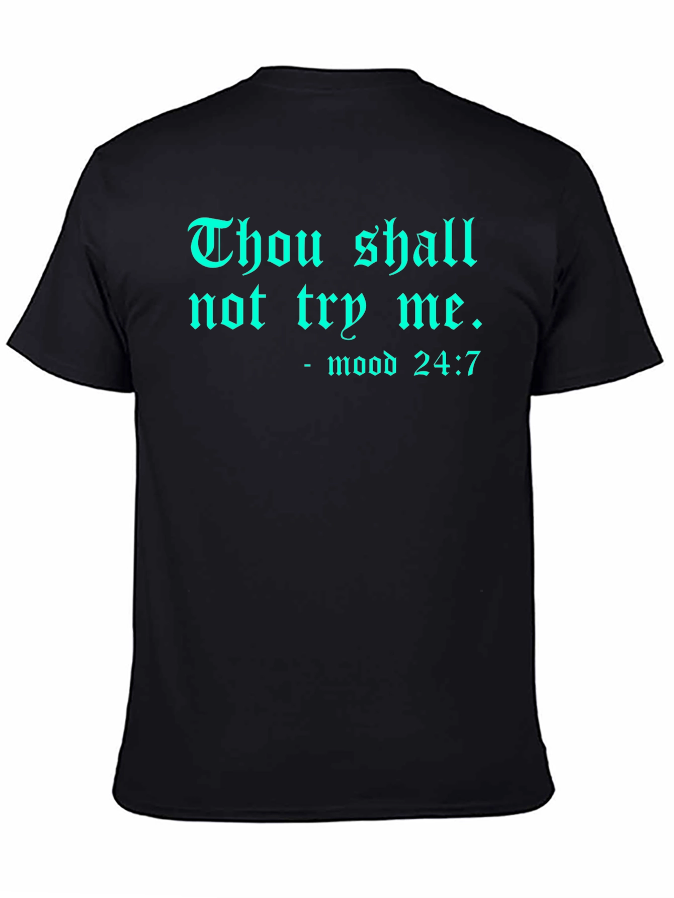 Black Thou Shall Not Try Me Graphic Tee view 4