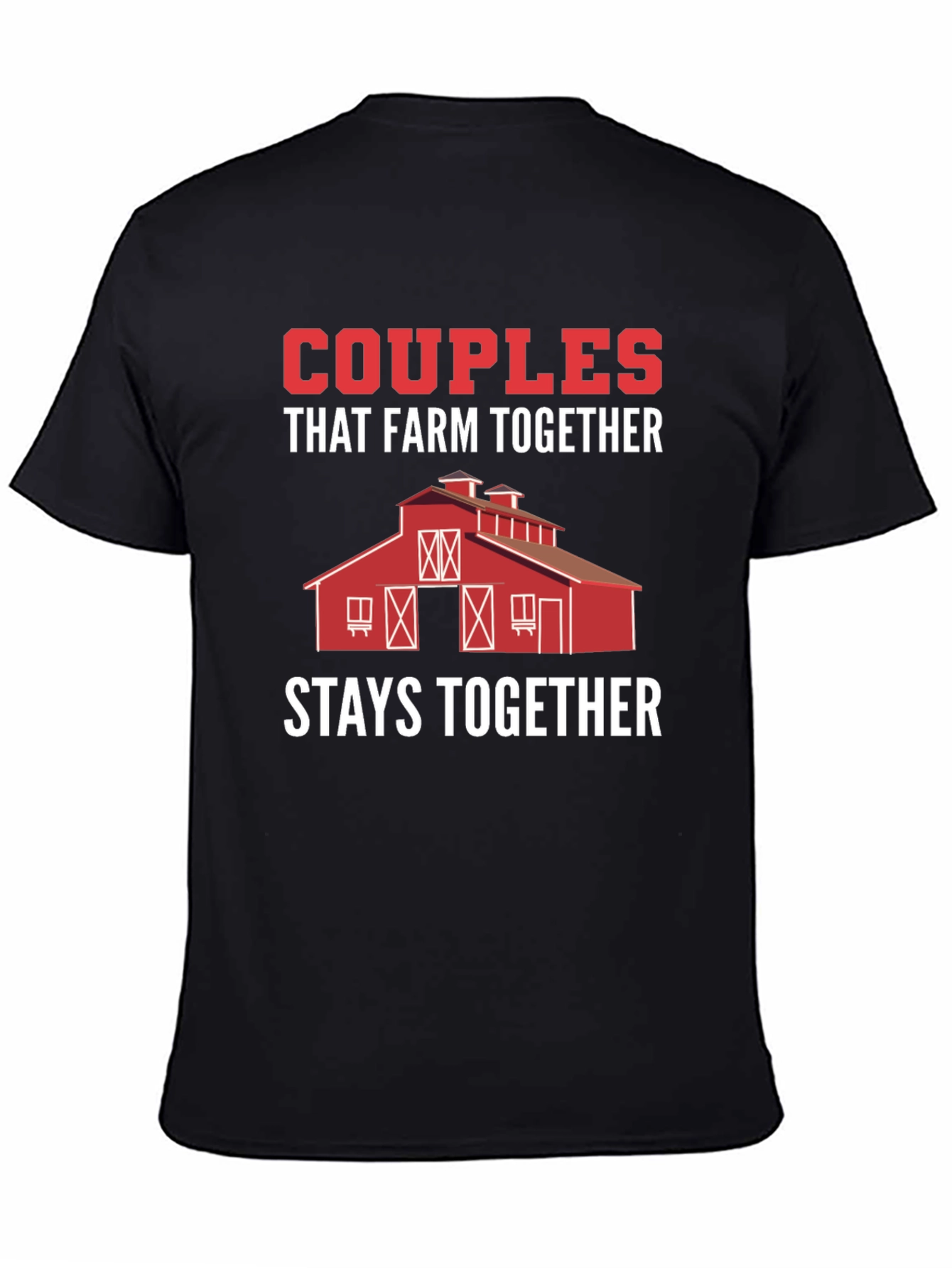Black Couples That Farm Together Stay Together T-Shirt view 4