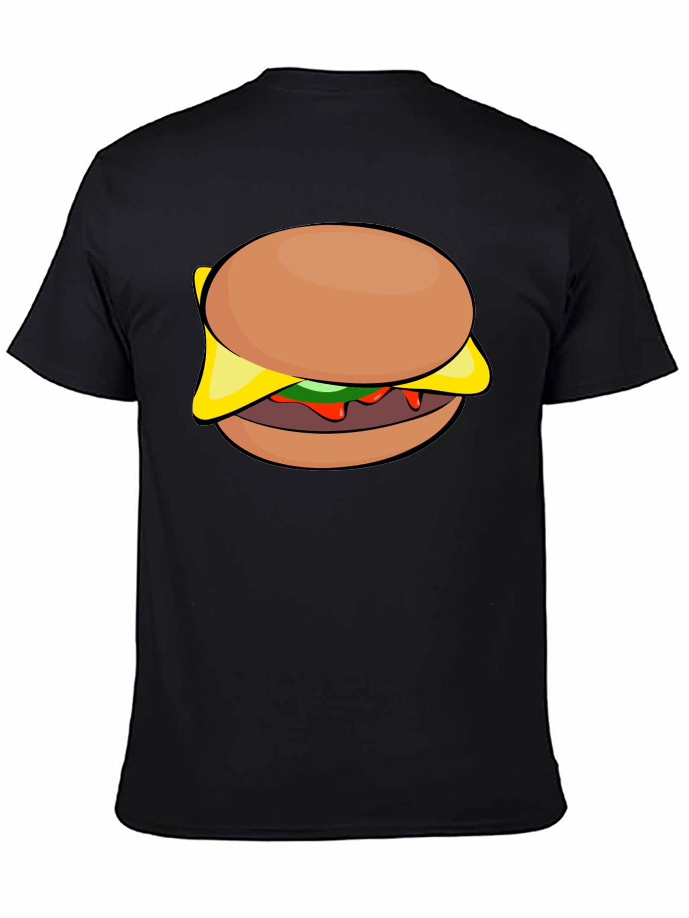 Black Burger Graphic Tee - Casual Style Shirt view 4