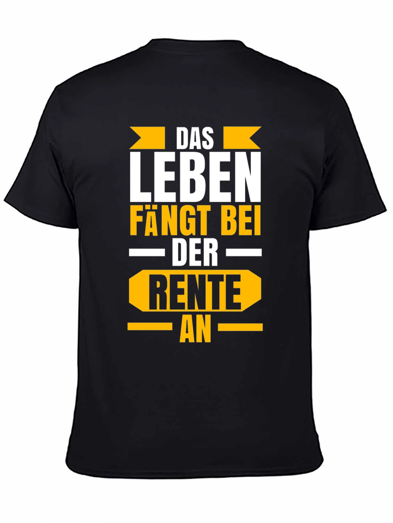 Black Life Begins at Retirement Black Graphic Tee view 4