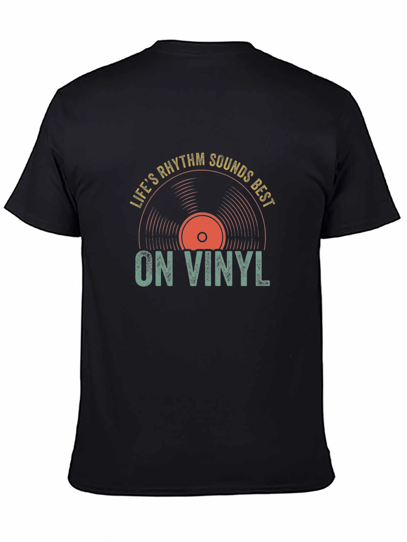 Black Life's Rhythm Sounds Best On Vinyl Graphic T-Shirt view 4