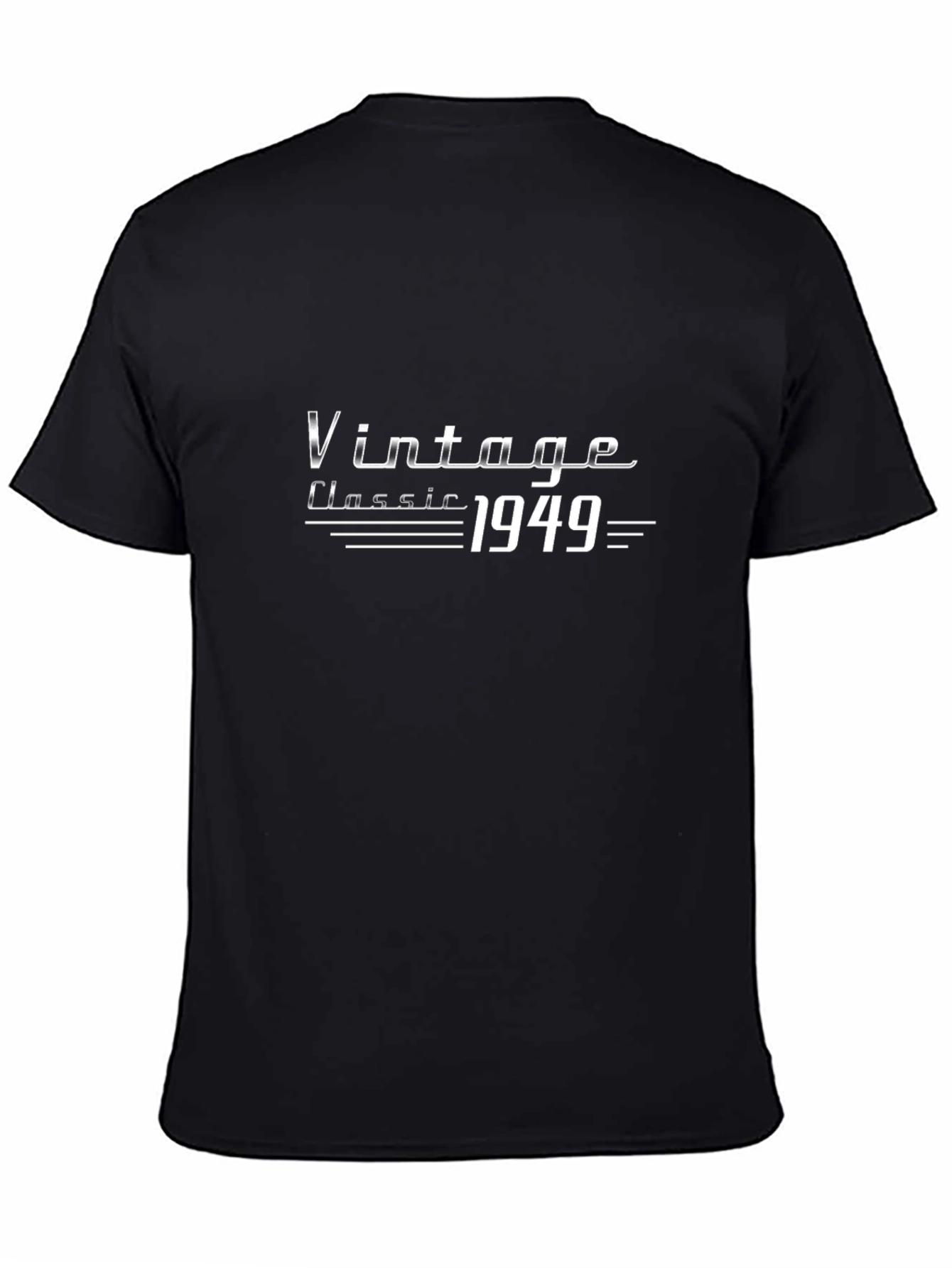Black Vintage Classic 1949 Black T-Shirt view 4