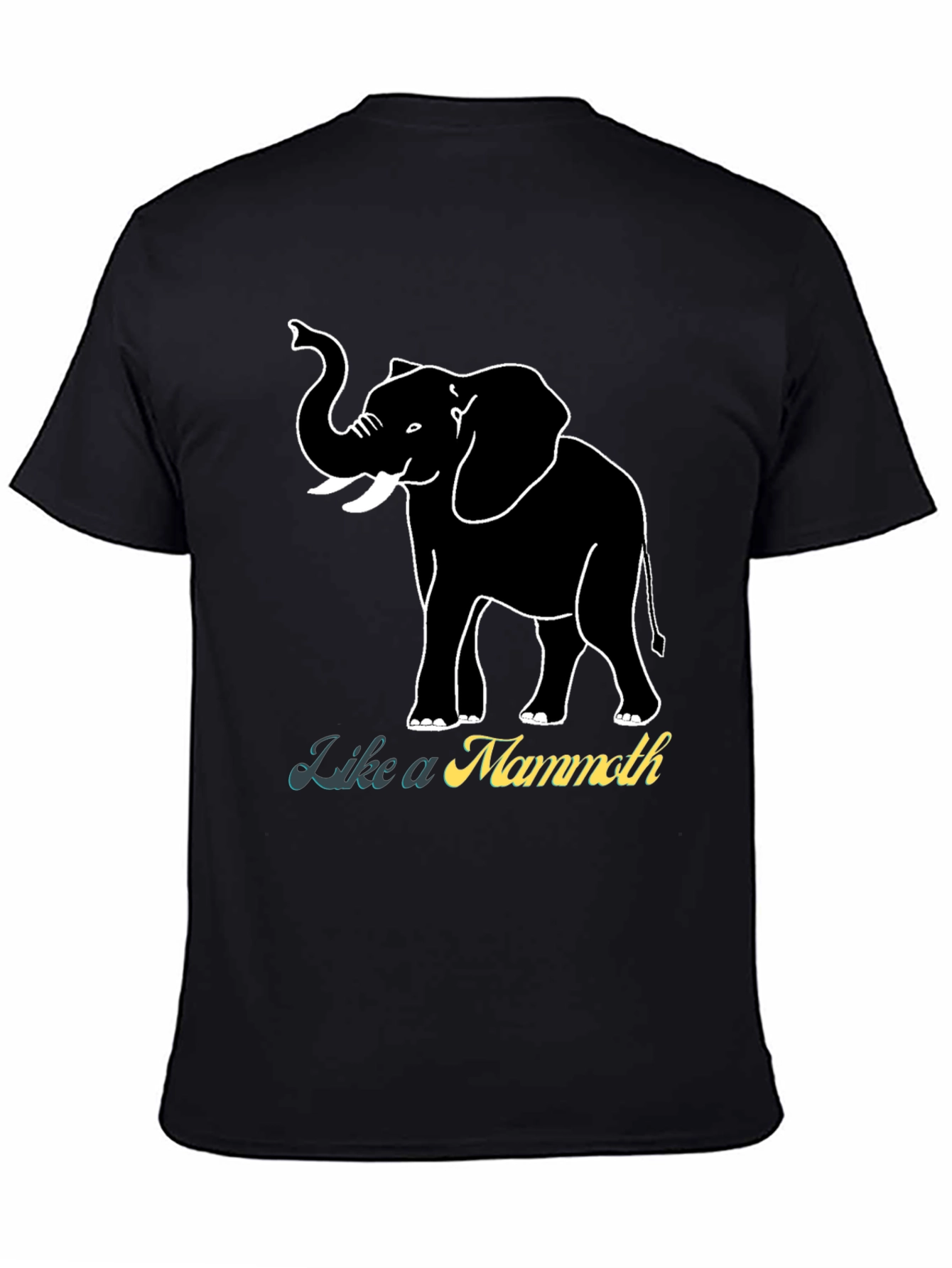 Black Like a Mammoth T-Shirt - Black view 4