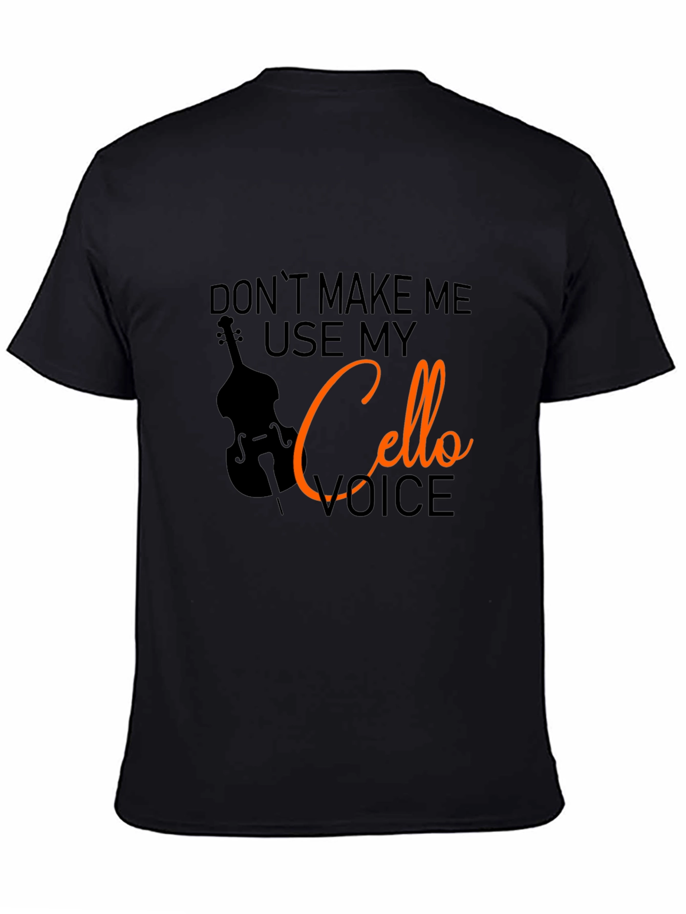 Black Cello Voice T-Shirt - Funny Musician Tee view 4