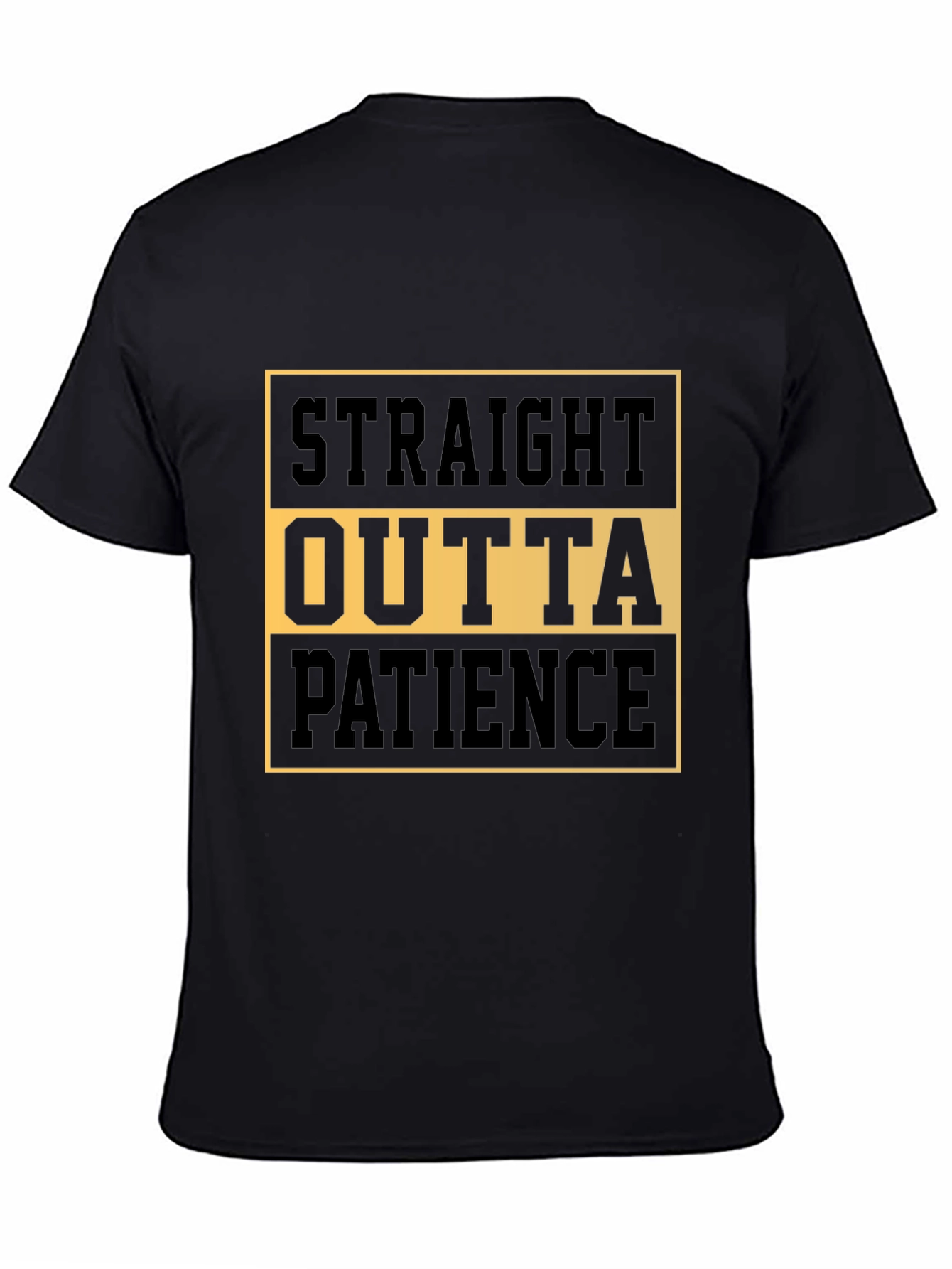 Black Straight Outta Patience Graphic Tee view 4