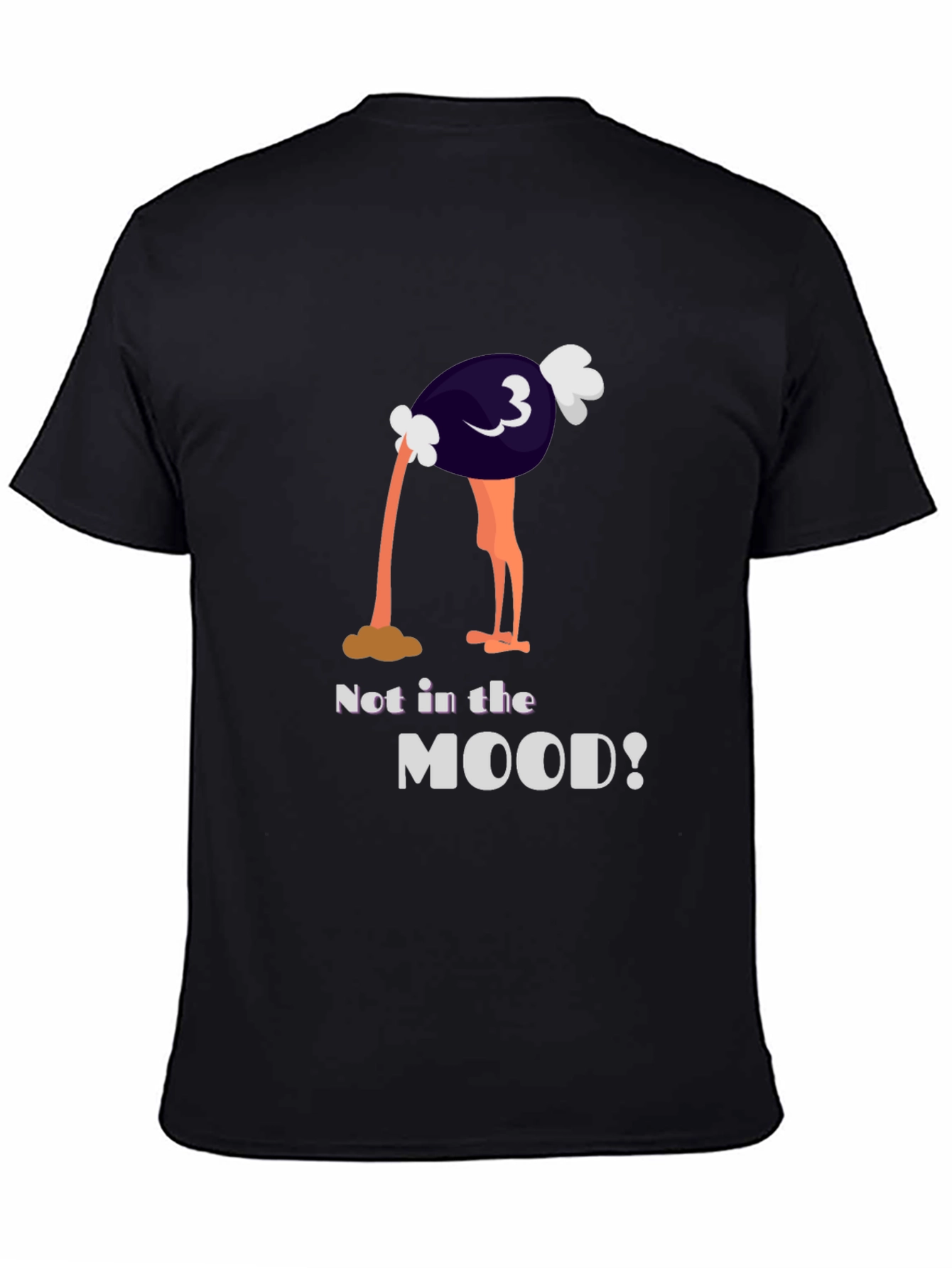 Black Not in the Mood Ostrich Graphic Tee view 4